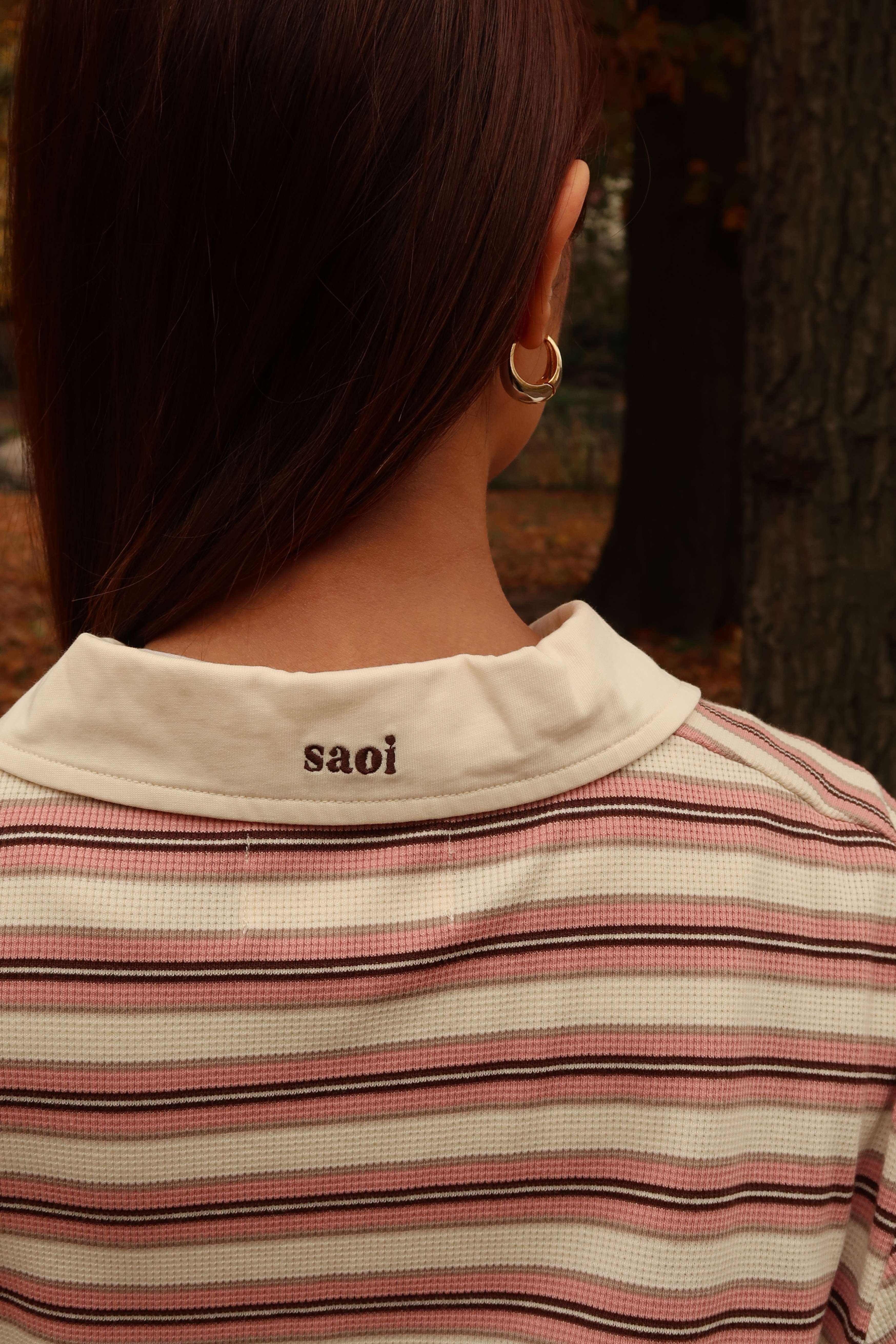 90s Longsleeves Polo in Maple - Image 3