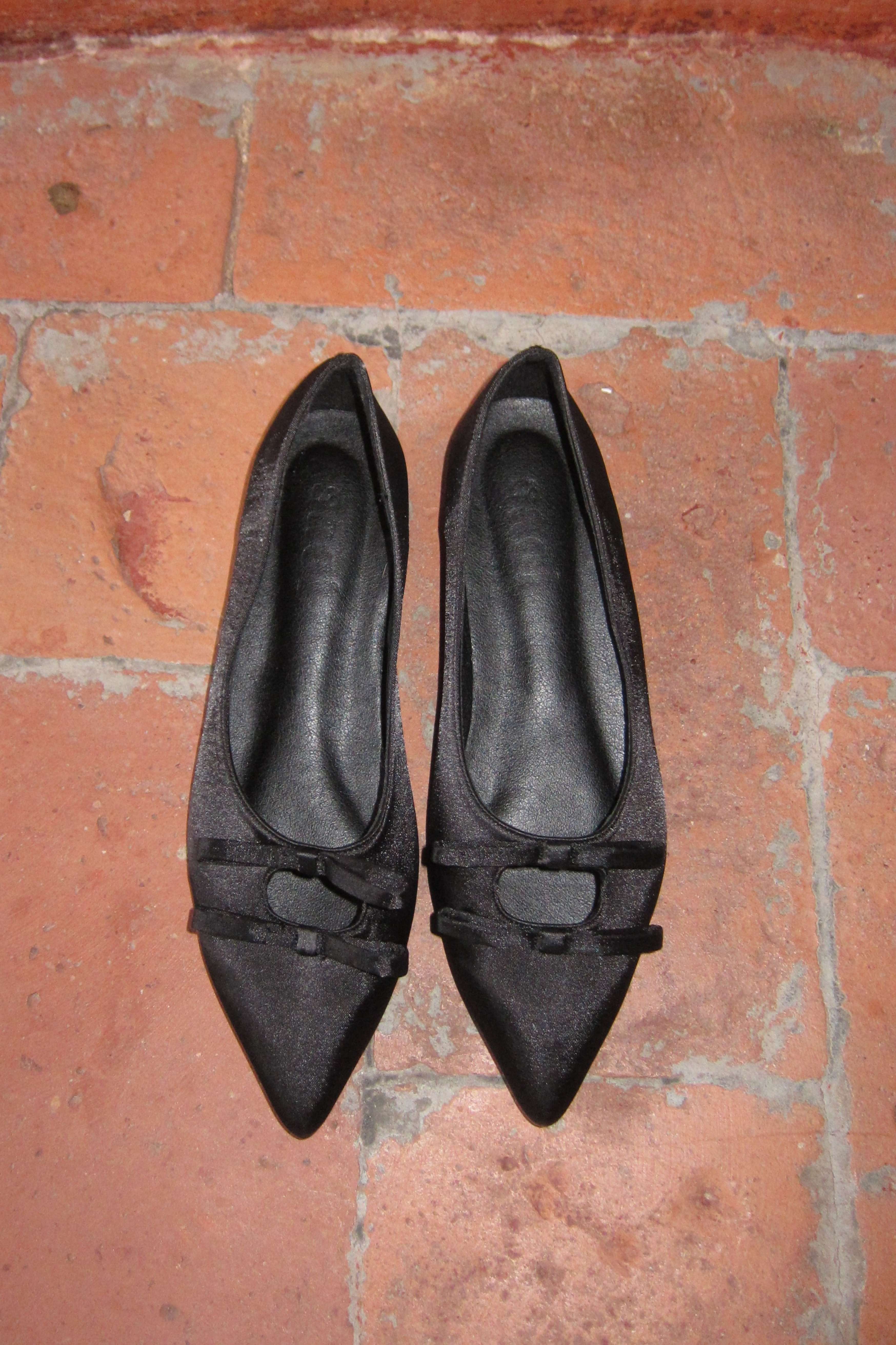 Aimee Bow Flats in Black Olive - Image 3