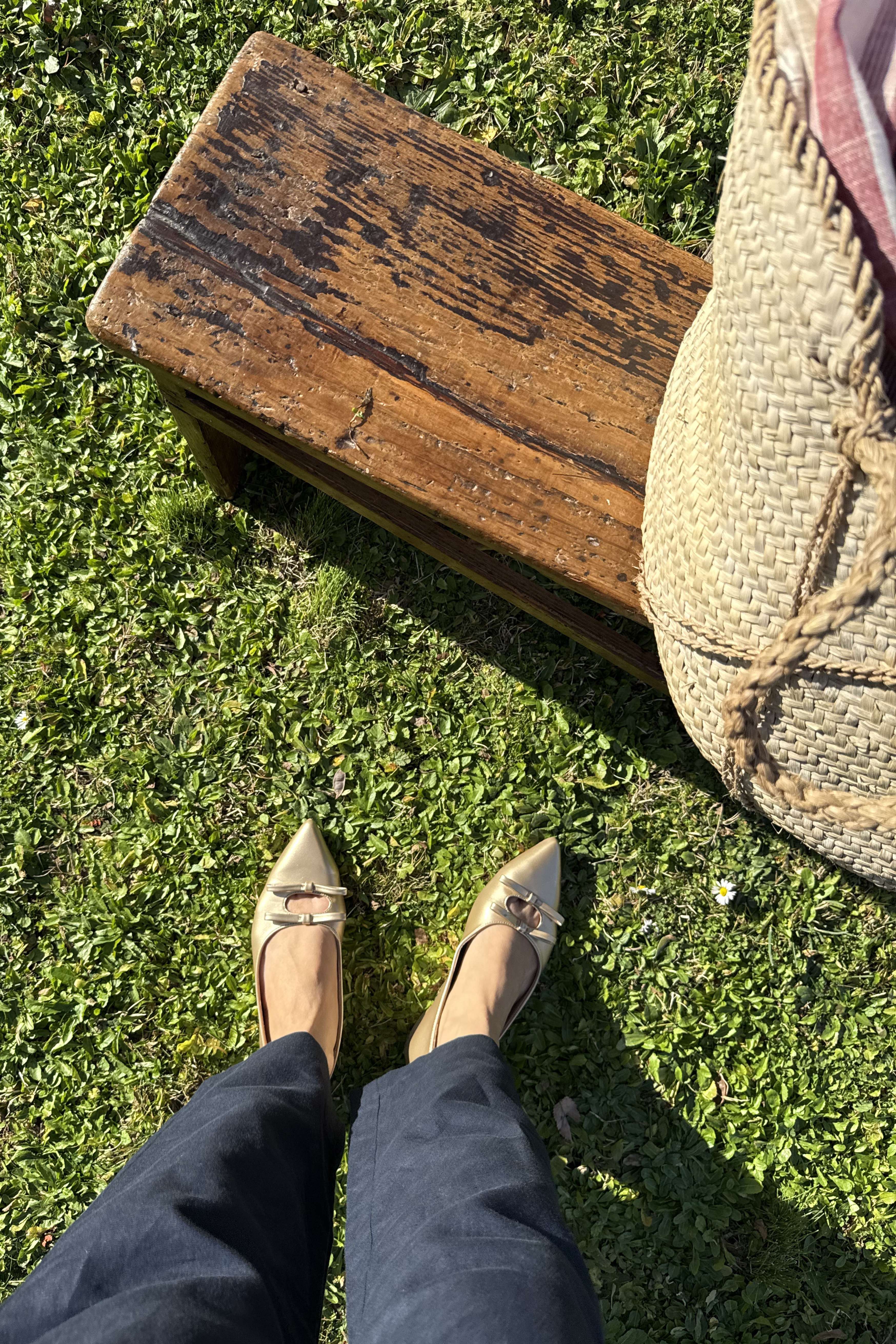 Aimee Bow Flats in Saffron Gold - Image 2