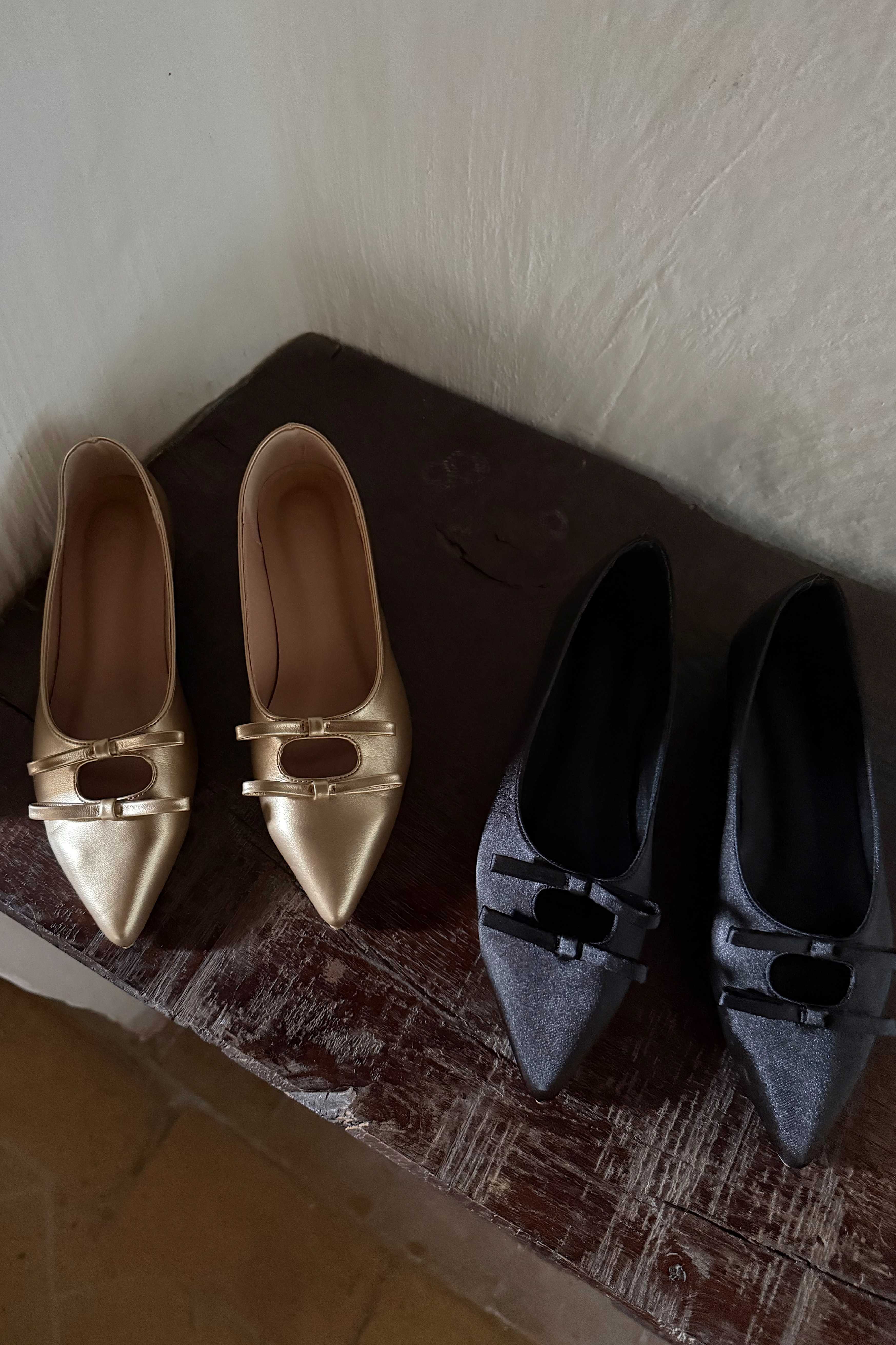 Aimee Bow Flats in Saffron Gold - Image 6
