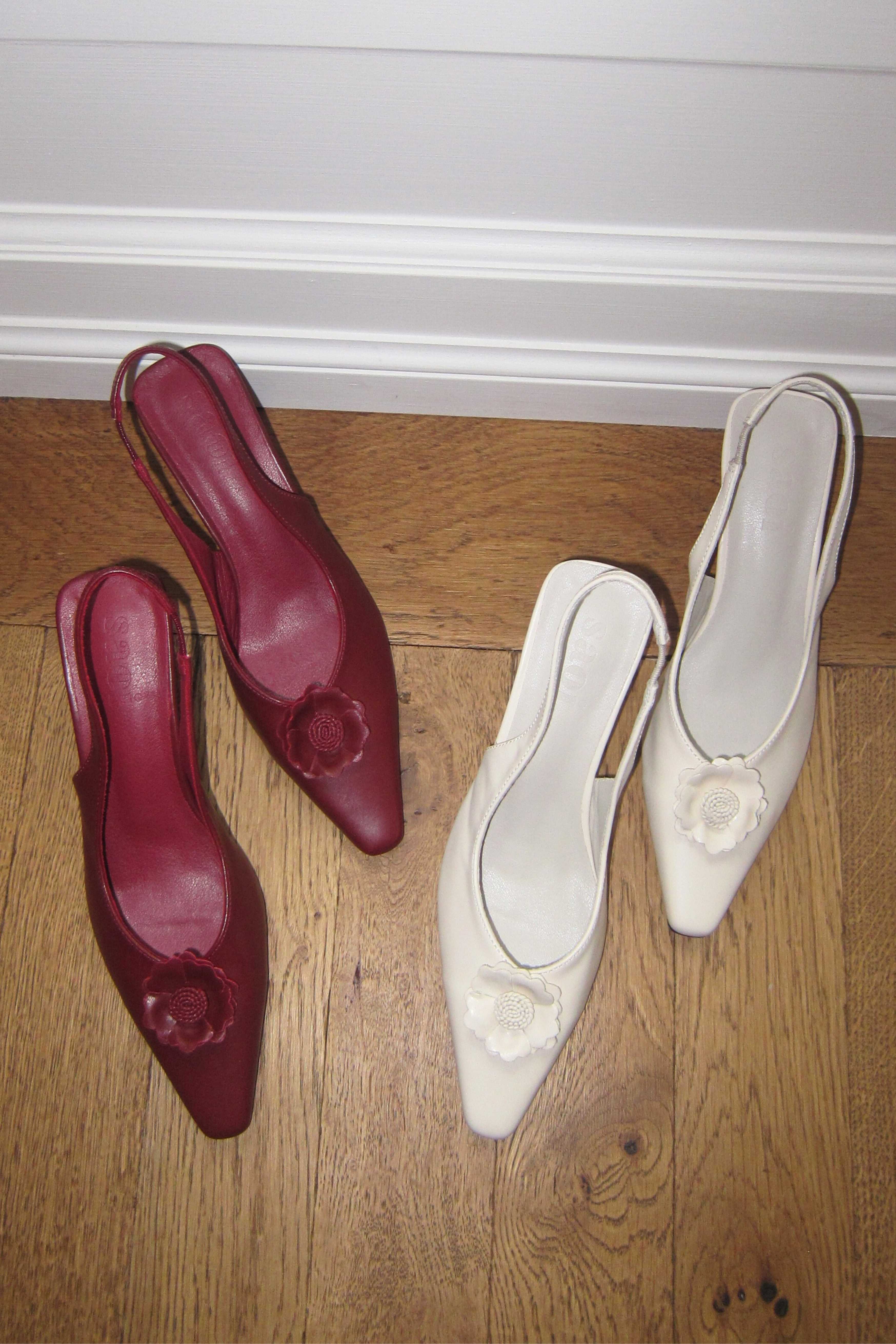 Amelie Slingback Heels in Creme - Image 5