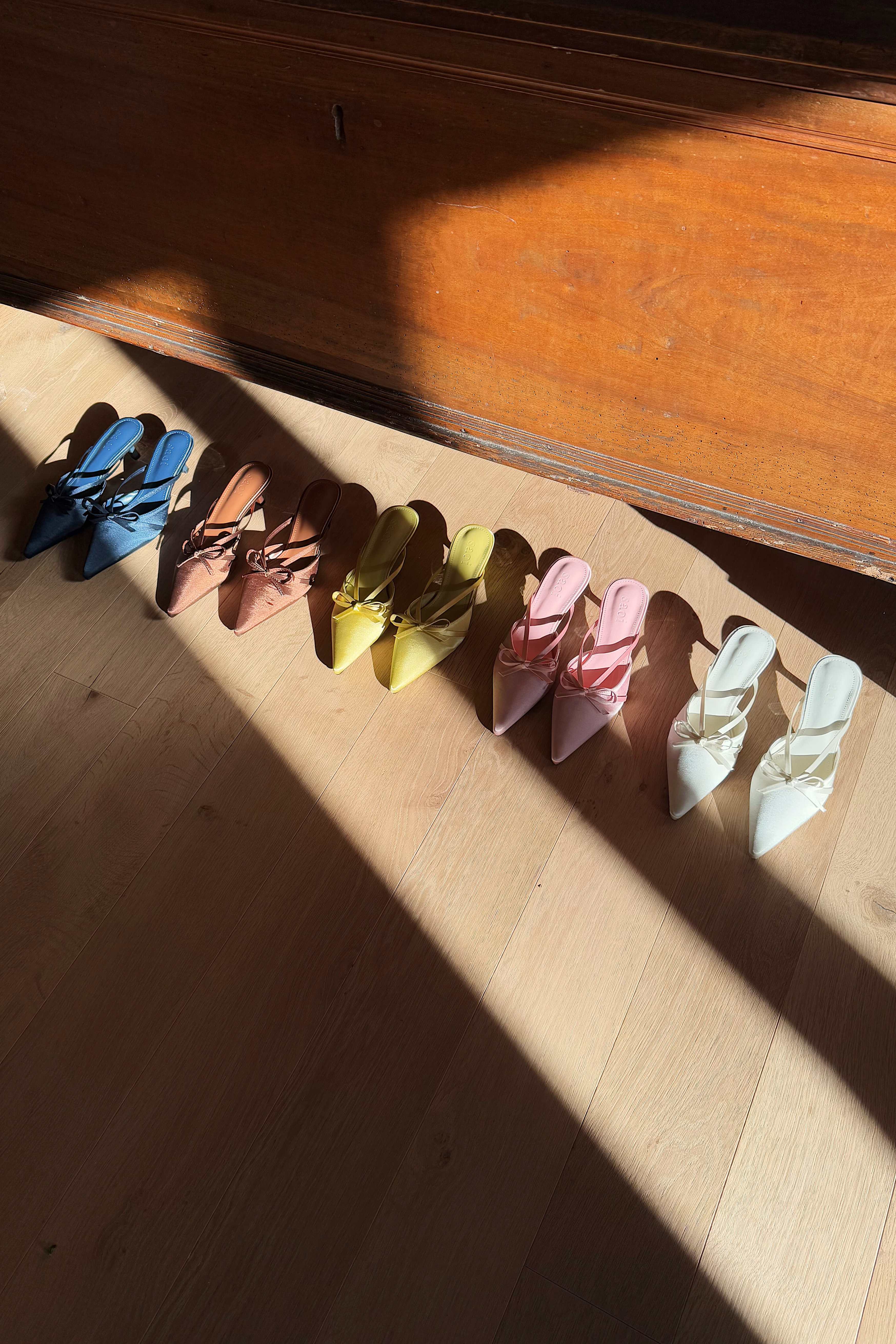 Amor Satin Heels in Date - Image 3
