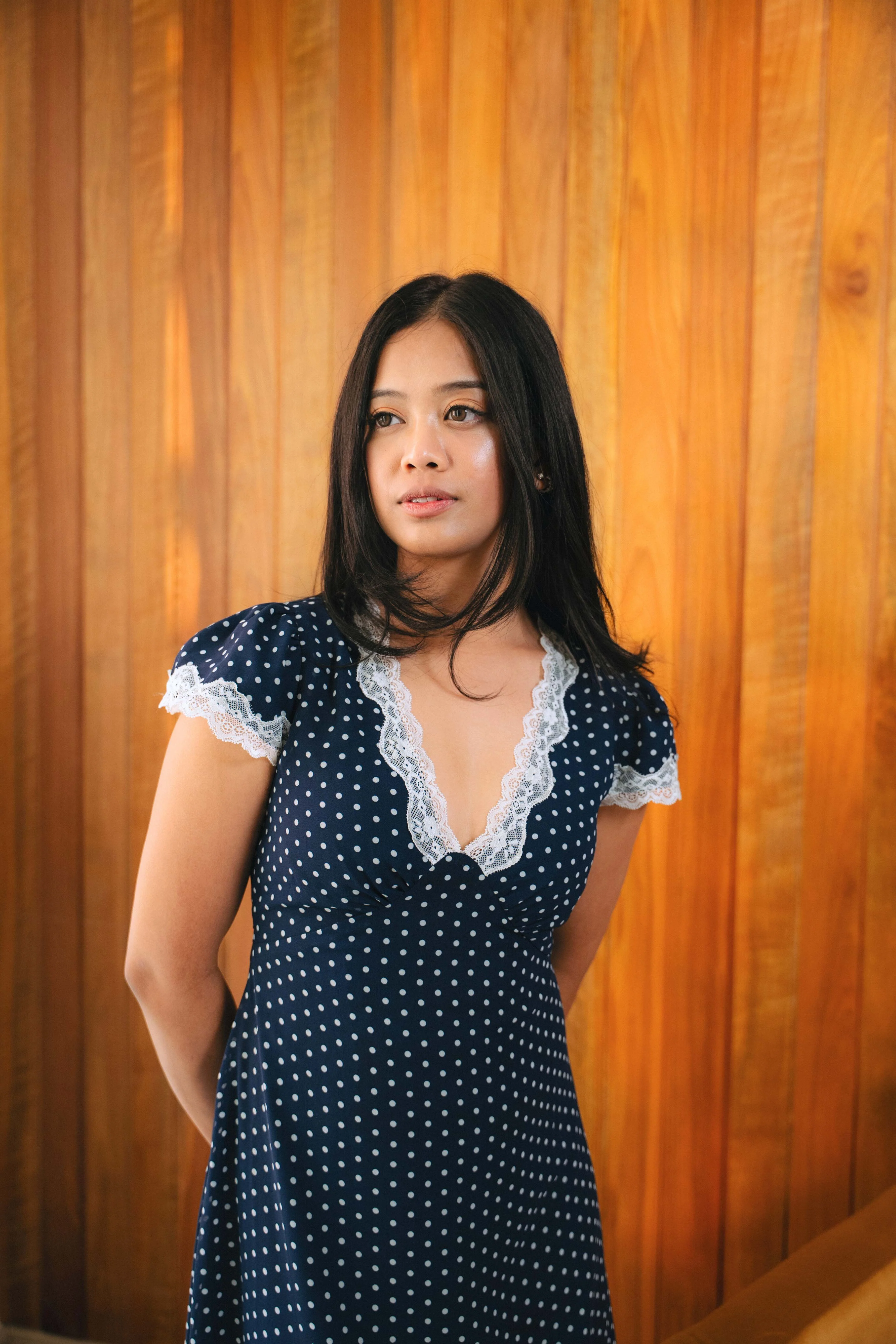 Audrey Long Dress in Midnight Blue - Image 5
