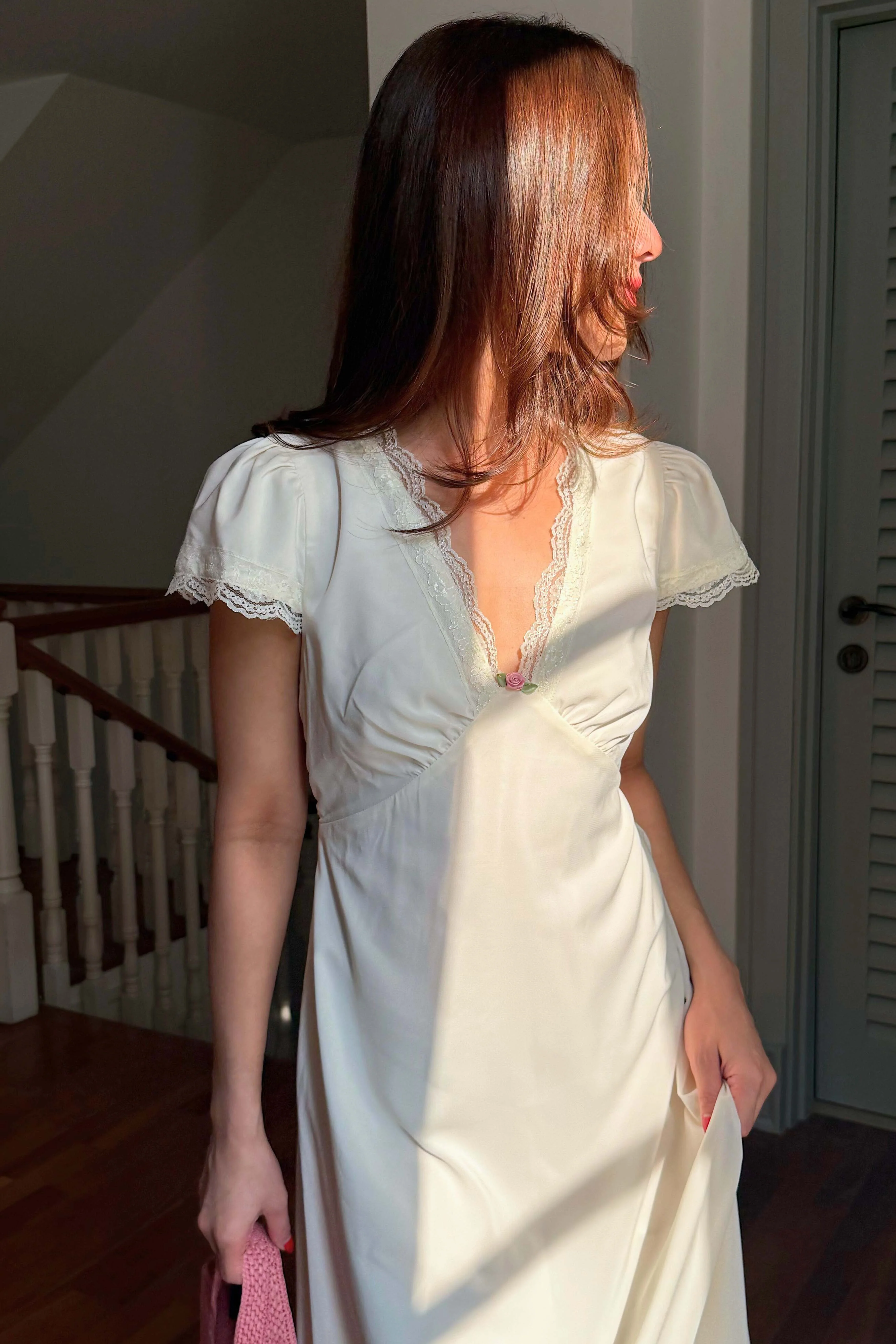 Audrey Long Dress in White - Image 8
