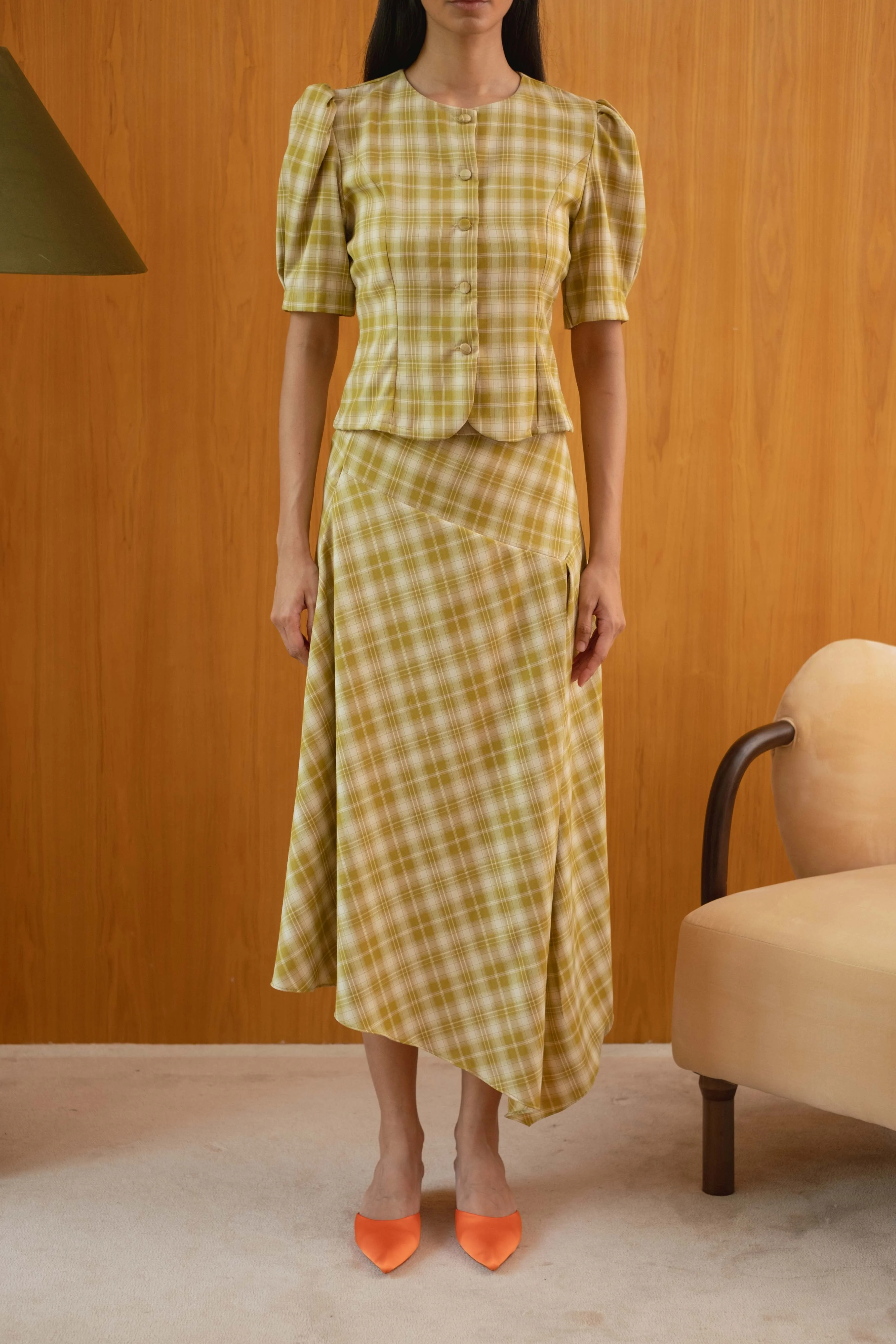 Brandy Maxi Layered Skirt in Cacti Green - Image 2