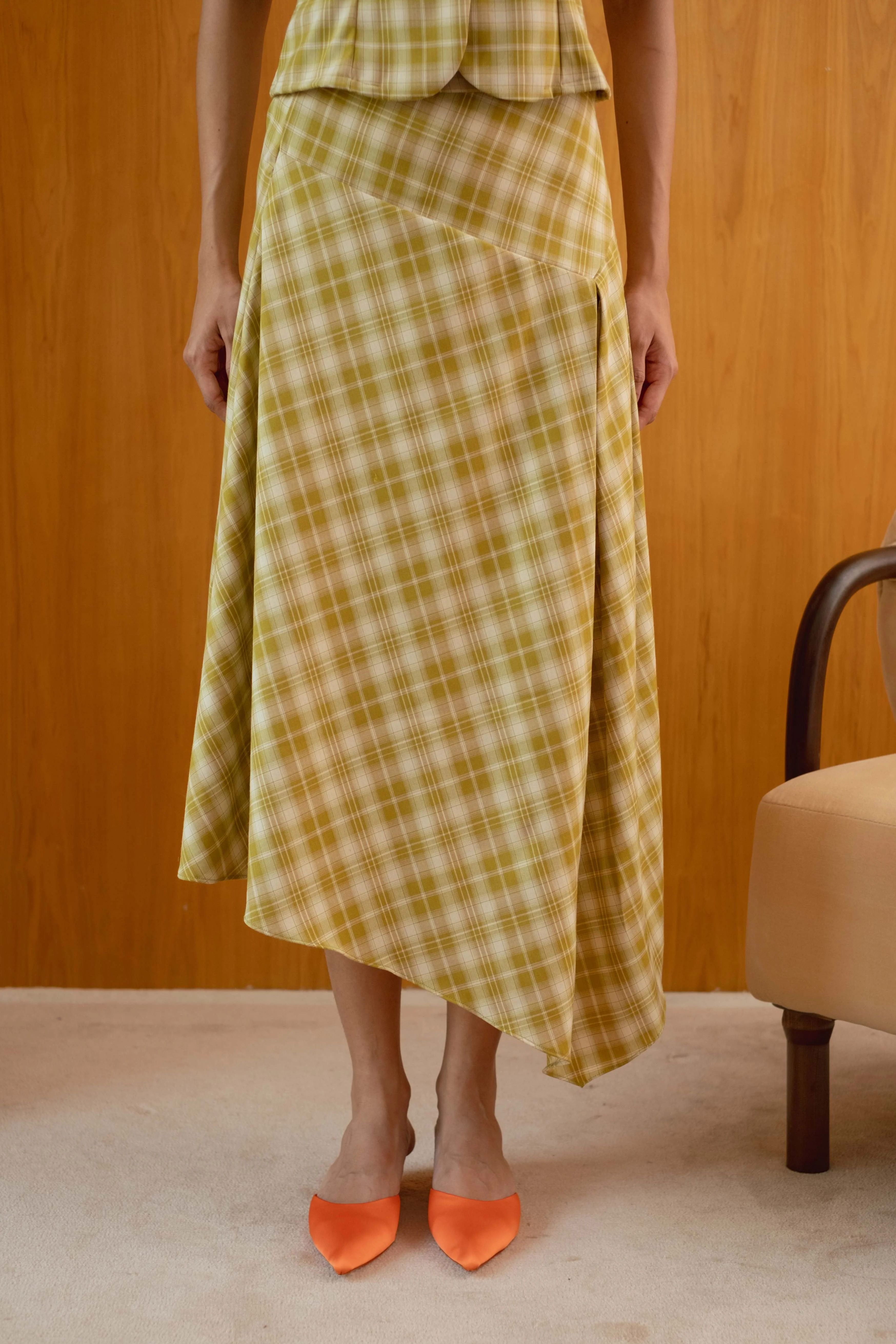 Brandy Maxi Layered Skirt in Cacti Green - Image 3