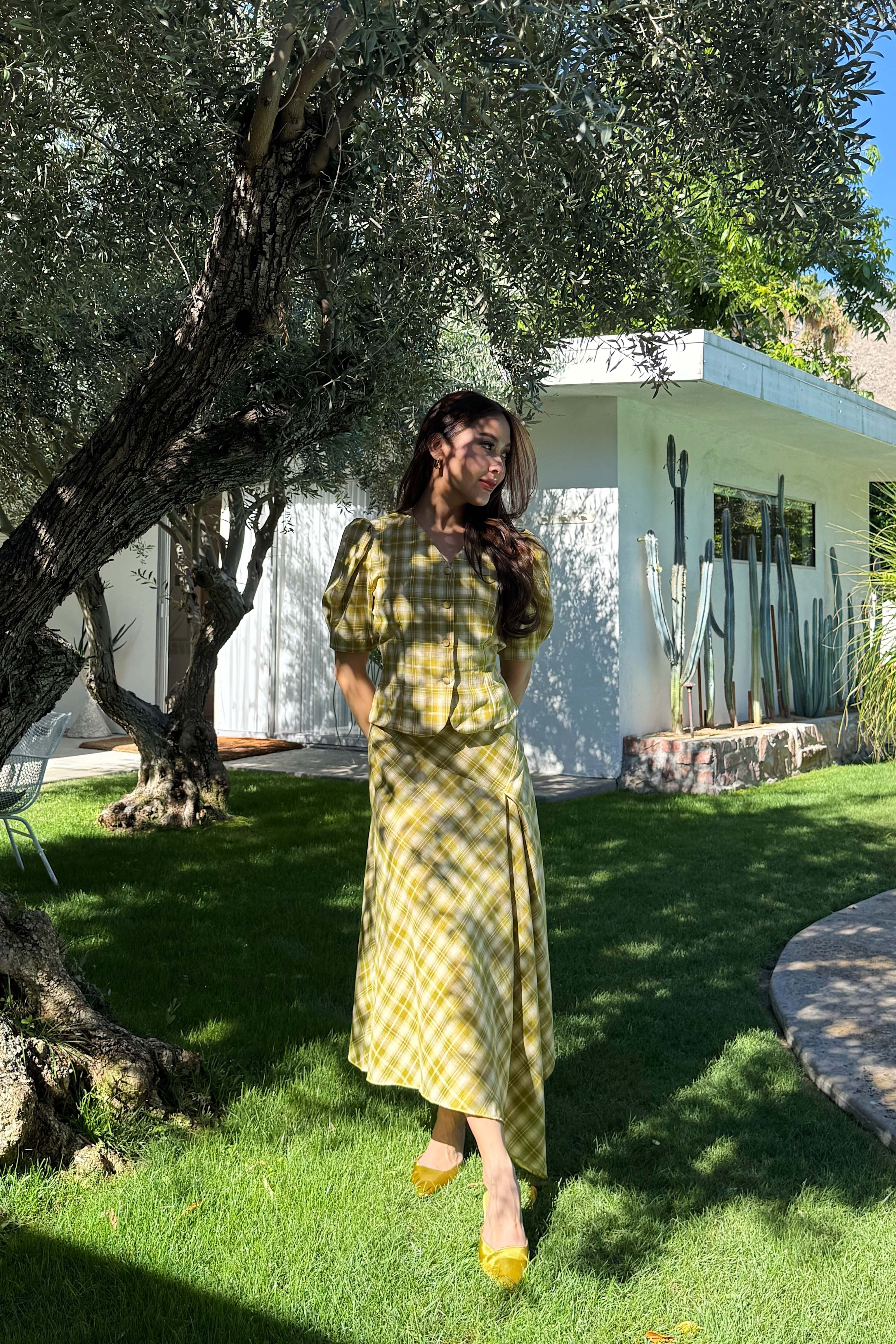 Brandy Maxi Layered Skirt in Cacti Green - Image 6