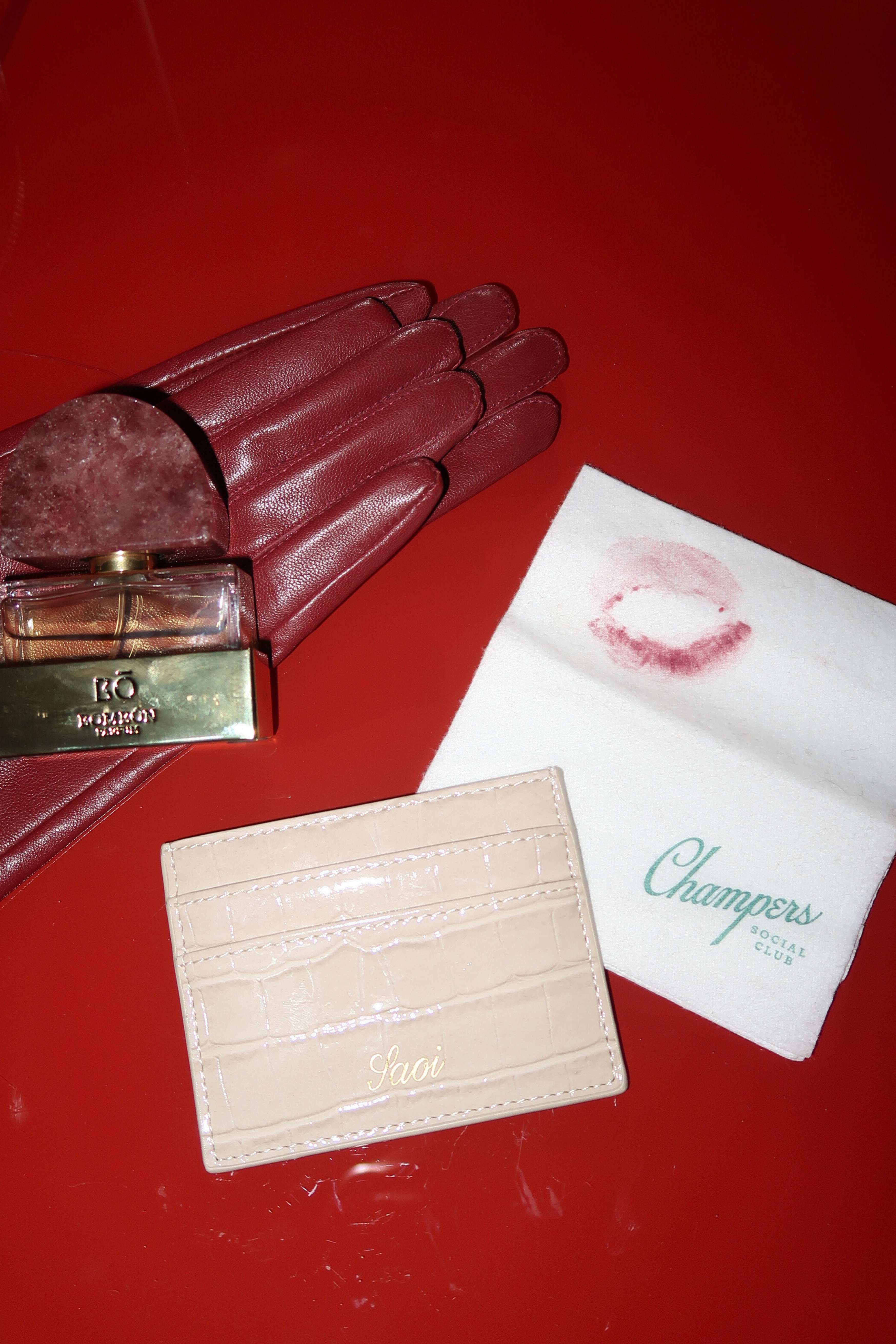 Card Holder in Croc Vanilla - Image 3