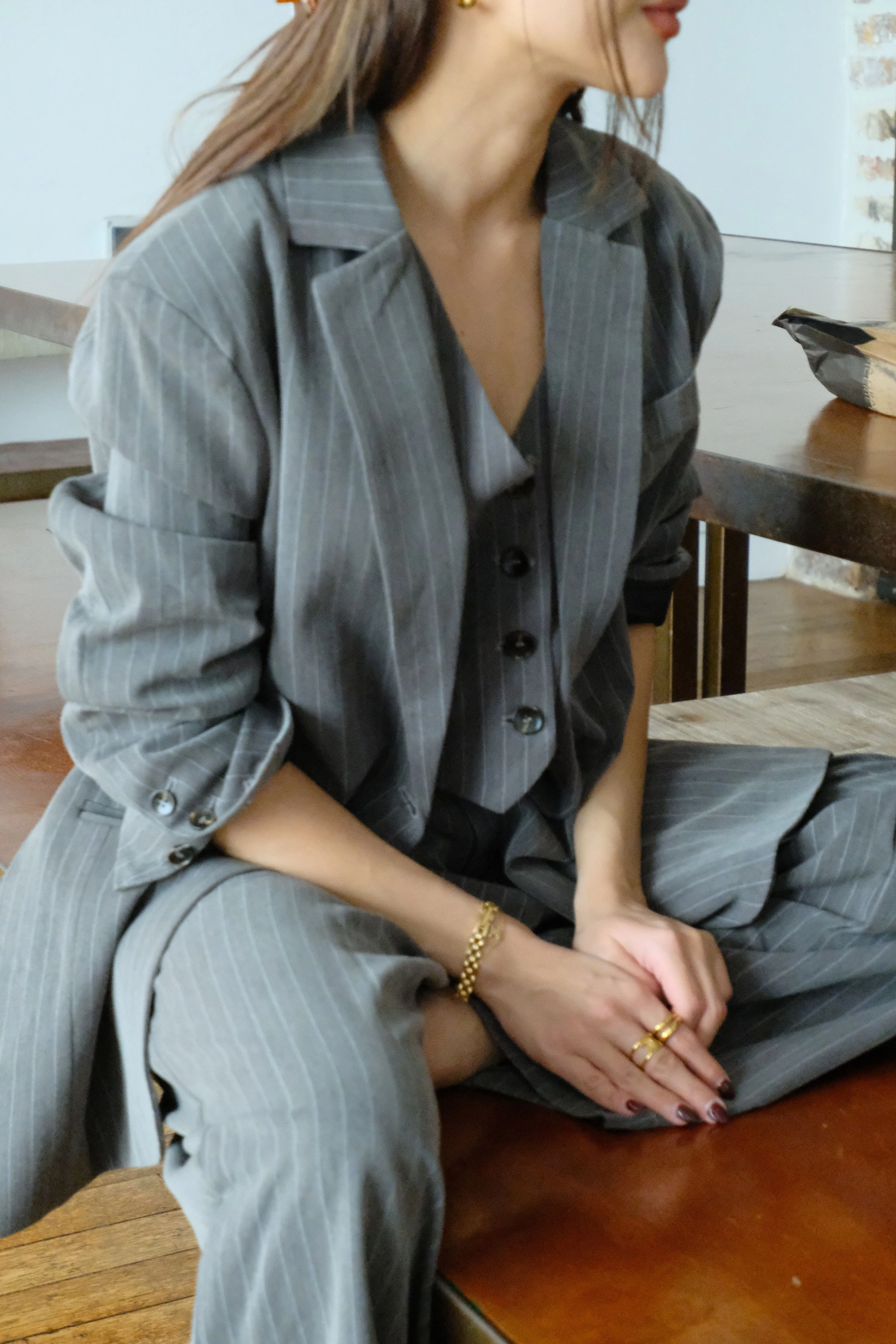 Caroline Pants in Charcoal Grey - Image 2