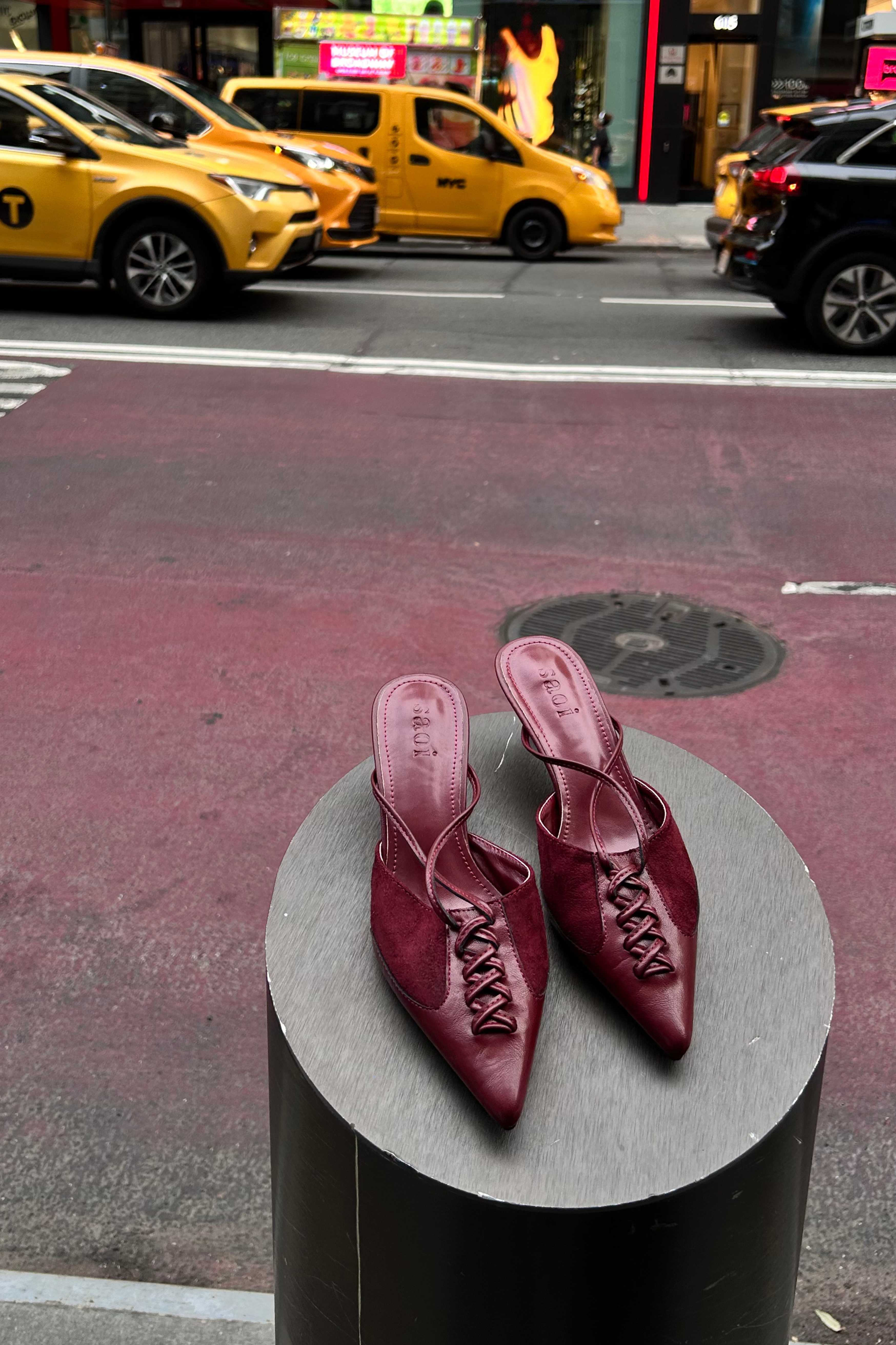 Cindy Kitten Heels in Magenta - Image 4