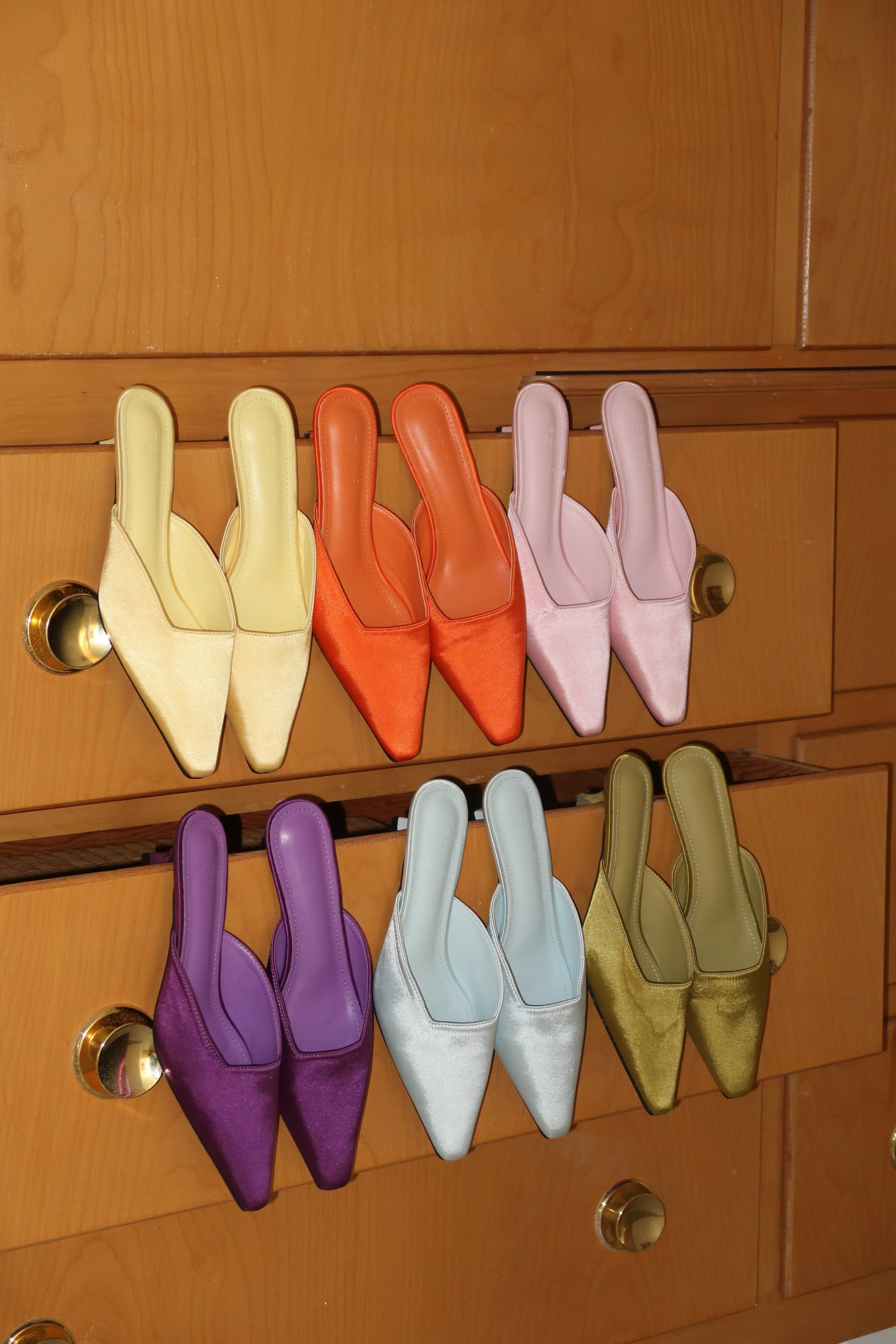 Elle Satin Heels in Baby Blue - Image 3
