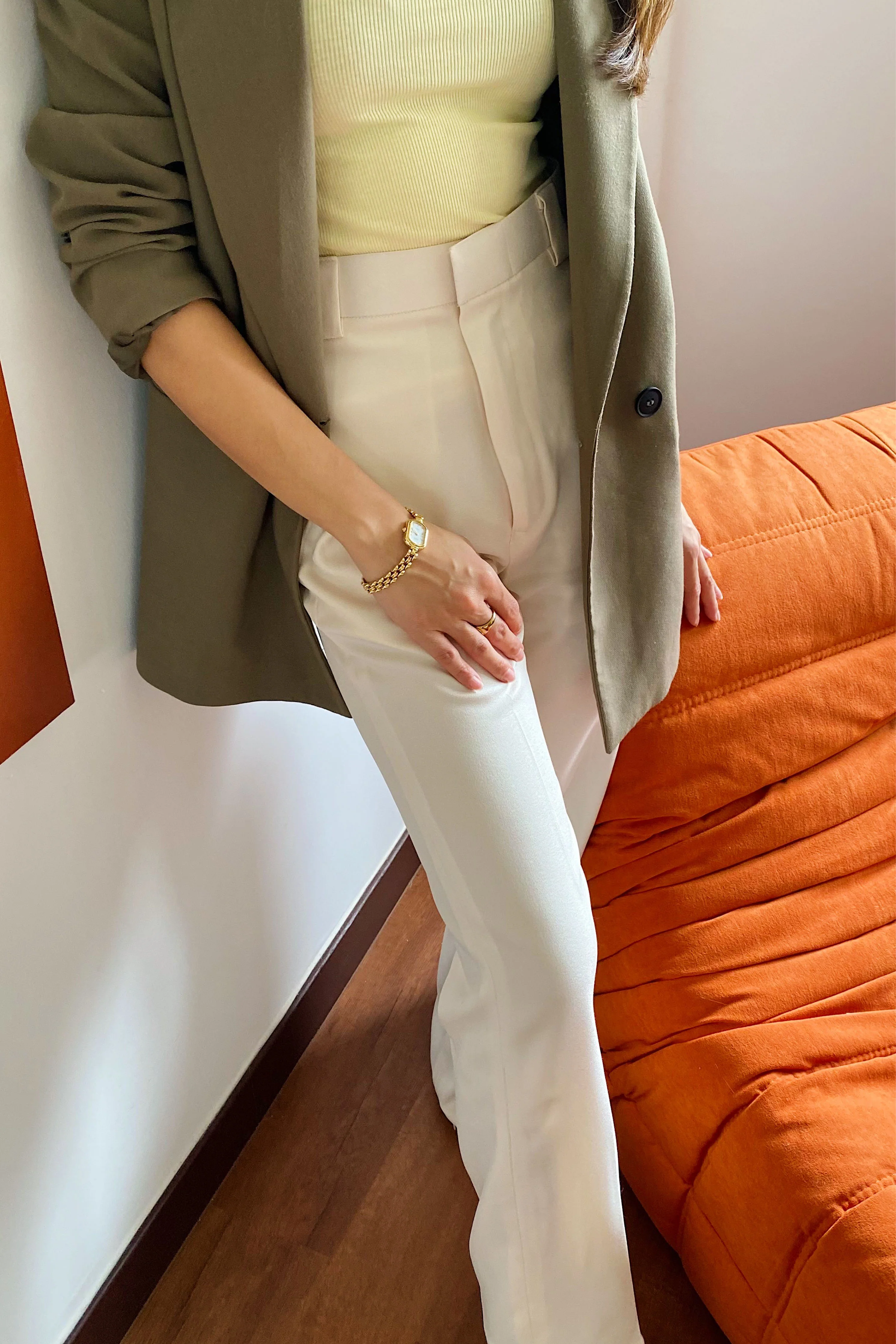 Flores Pants in Cream Ivory - Image 3