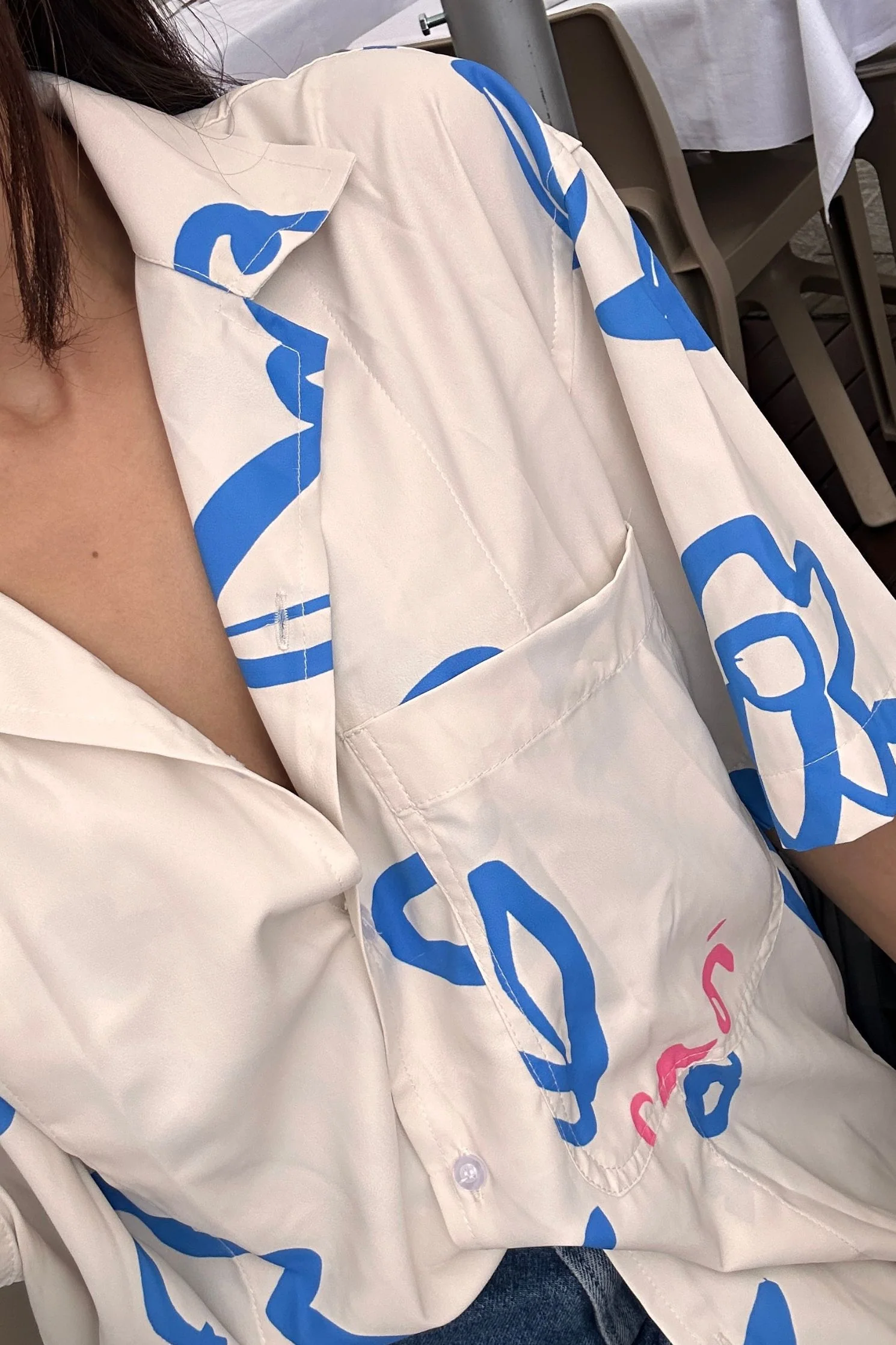 Isla Oversized Shirt in Cinque Blue - Image 4