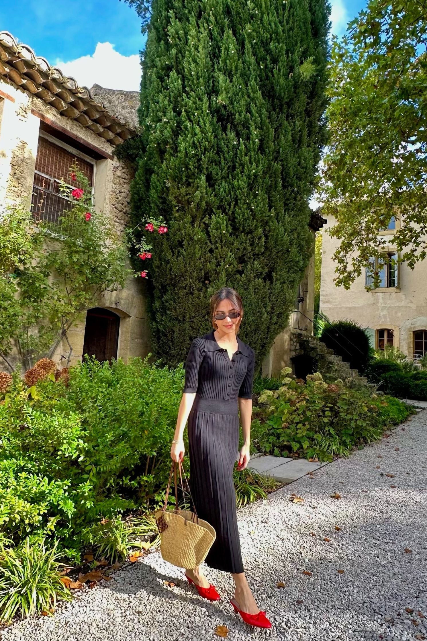 Jean Knit Dress in Black - Image 4
