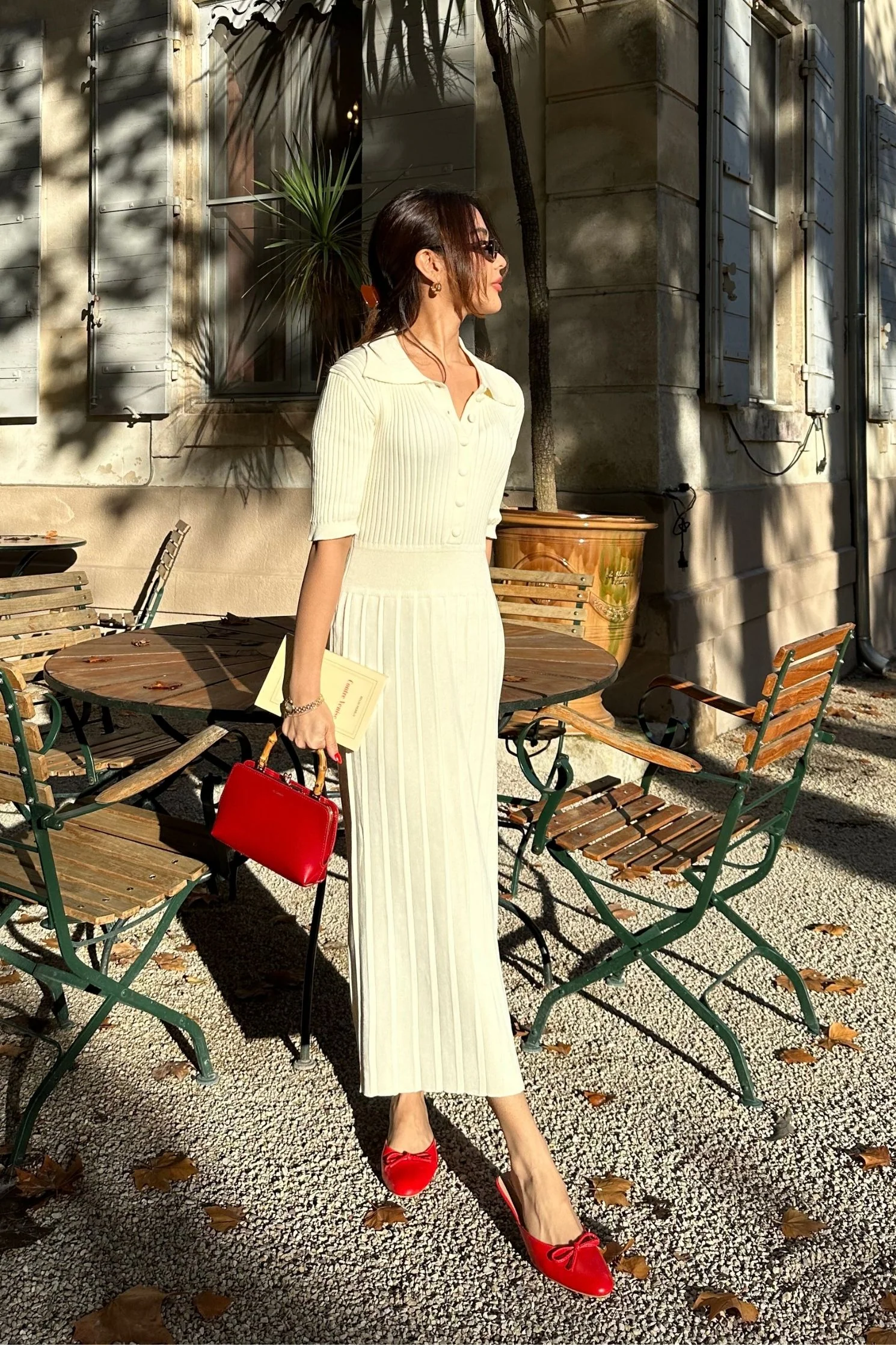 Jean Knit Dress in Pastel Yellow - Image 3