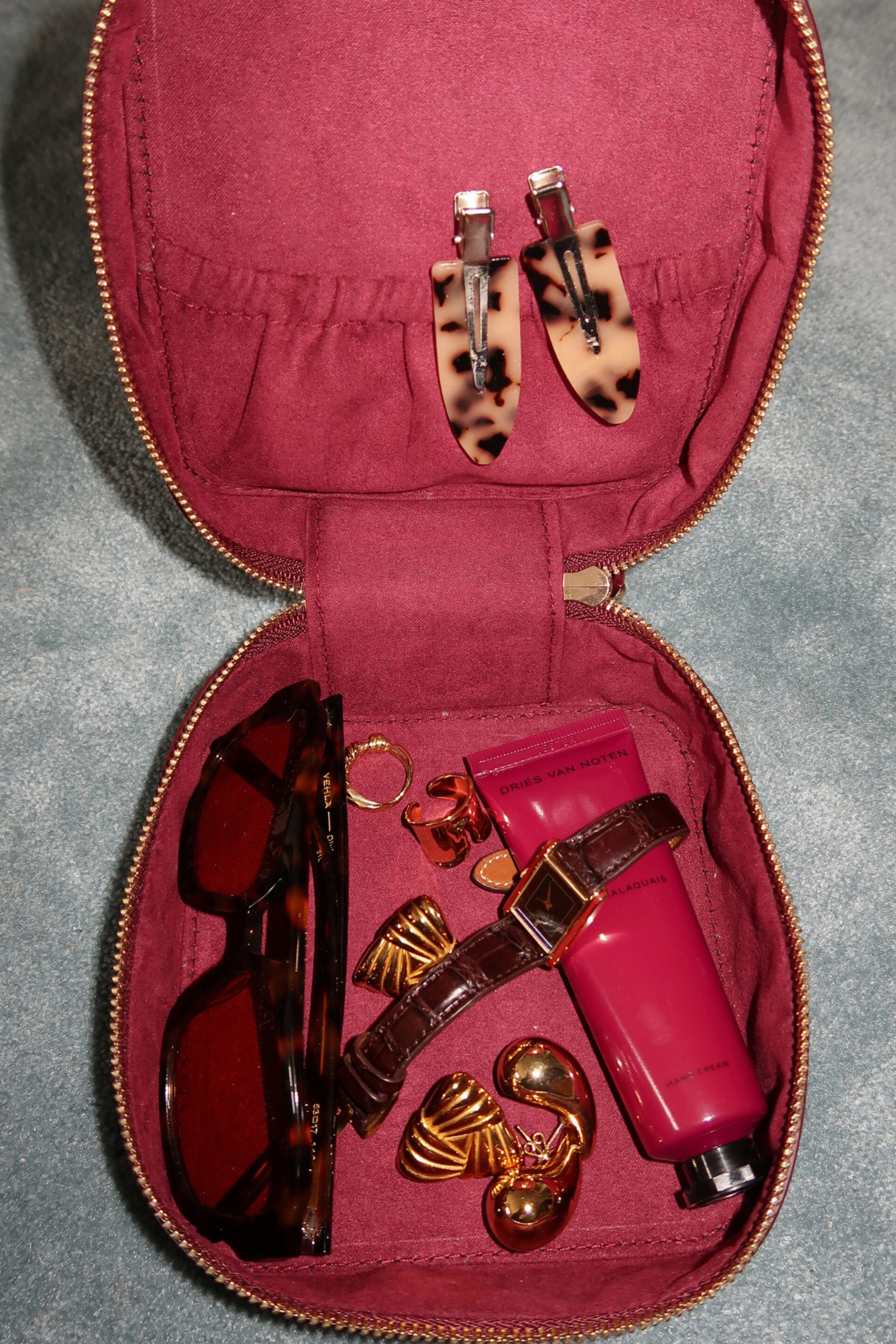 Jewellery Case in Burgundy - Image 3