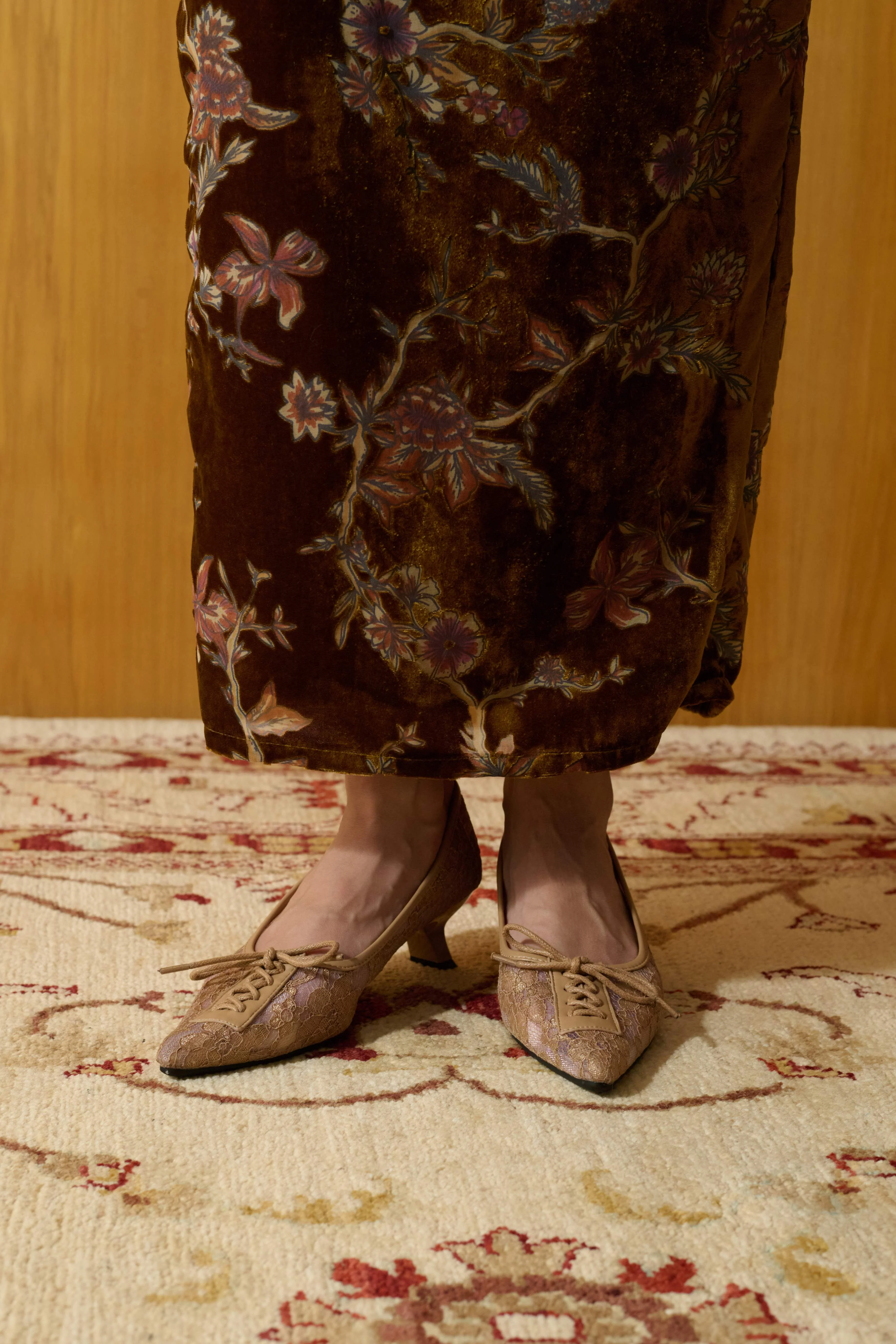 Jude Lace Heels in Nude - Image 4