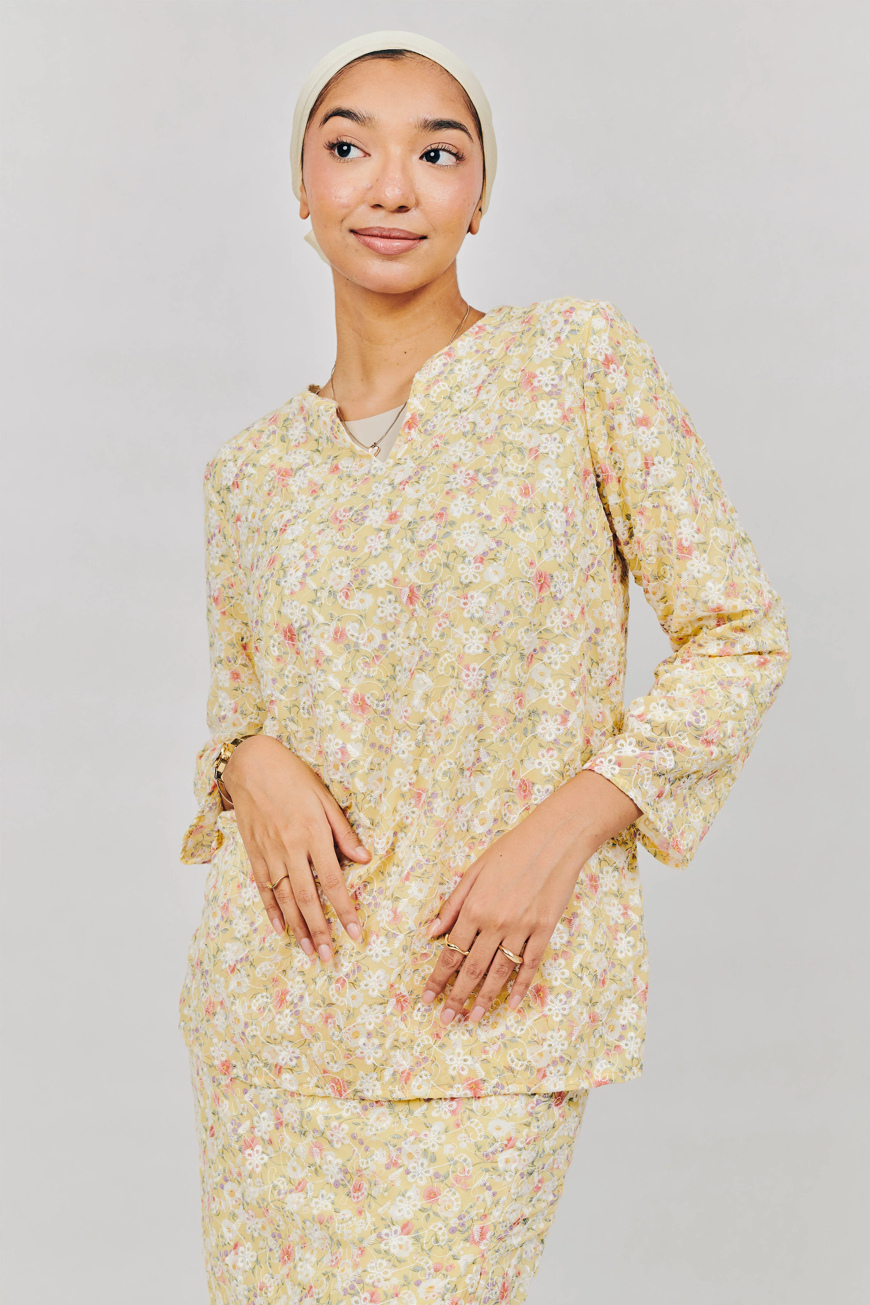 Kurung Kedah in Seri Pagi Yellow - Image 4