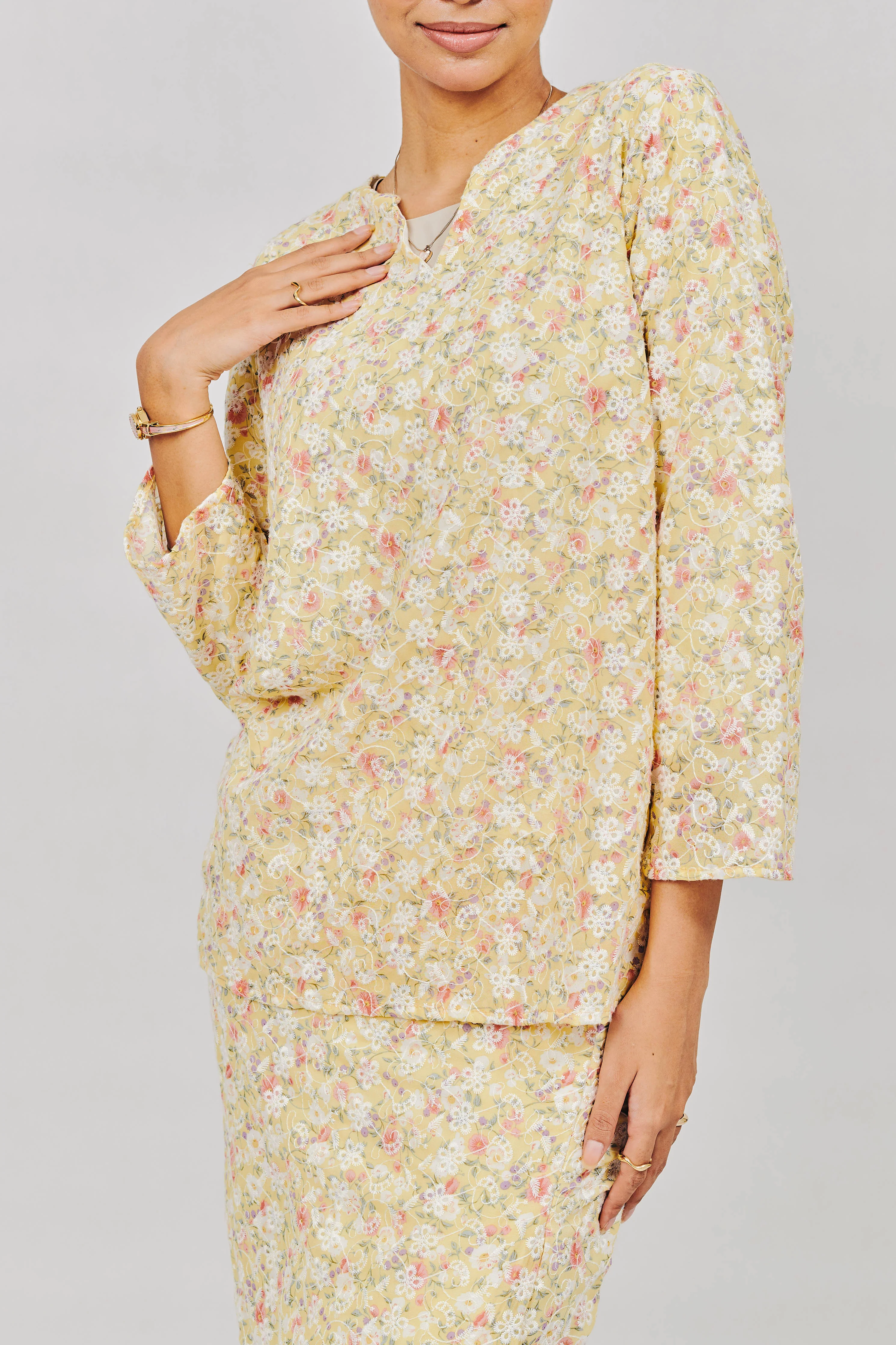 Kurung Kedah in Seri Pagi Yellow - Image 5