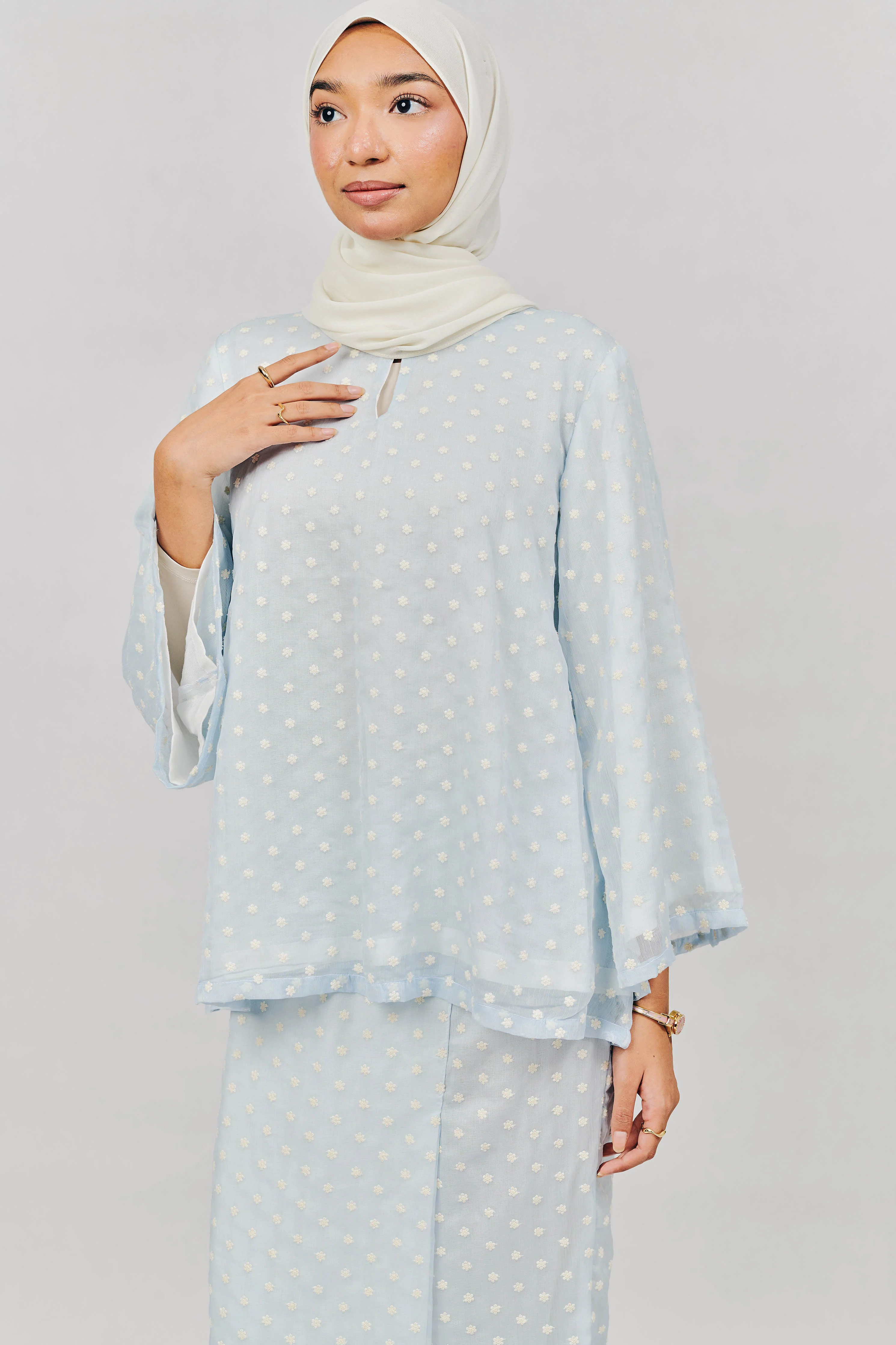 Kurung Kedah in Tenang Hati Blue - Image 3