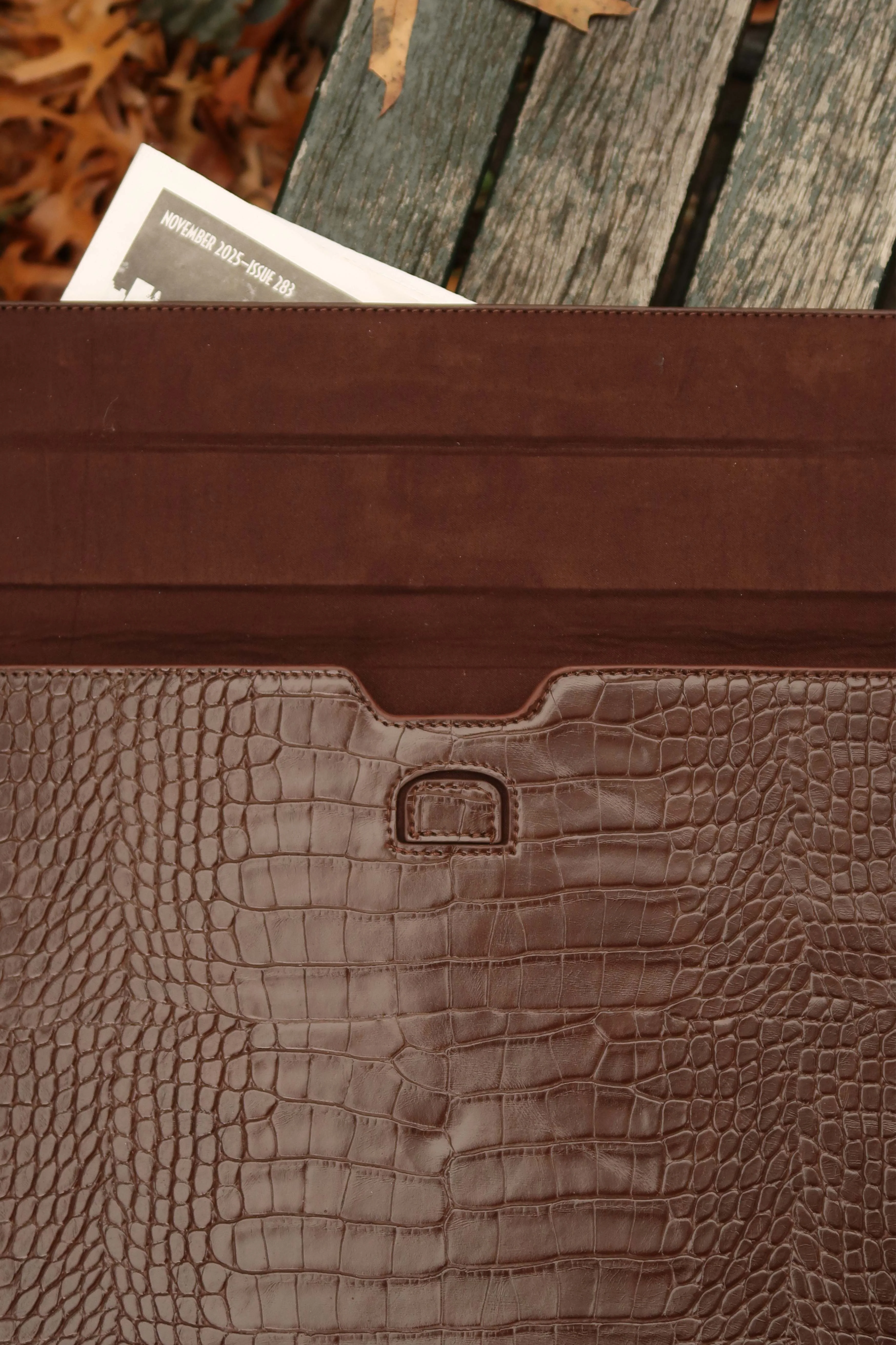 Laptop Case in Croc Brown - Image 3