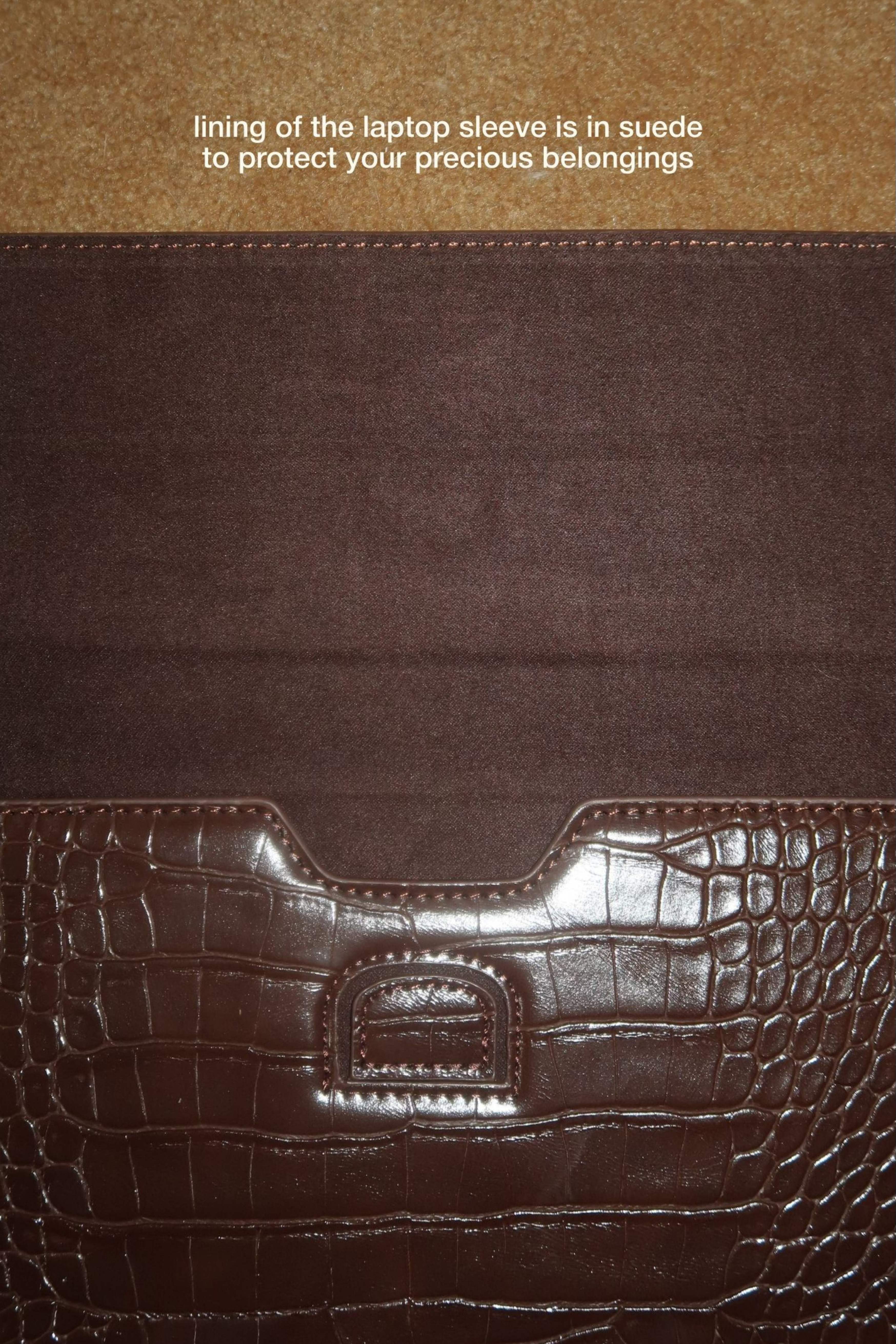 Laptop Case in Croc Brown - Image 7