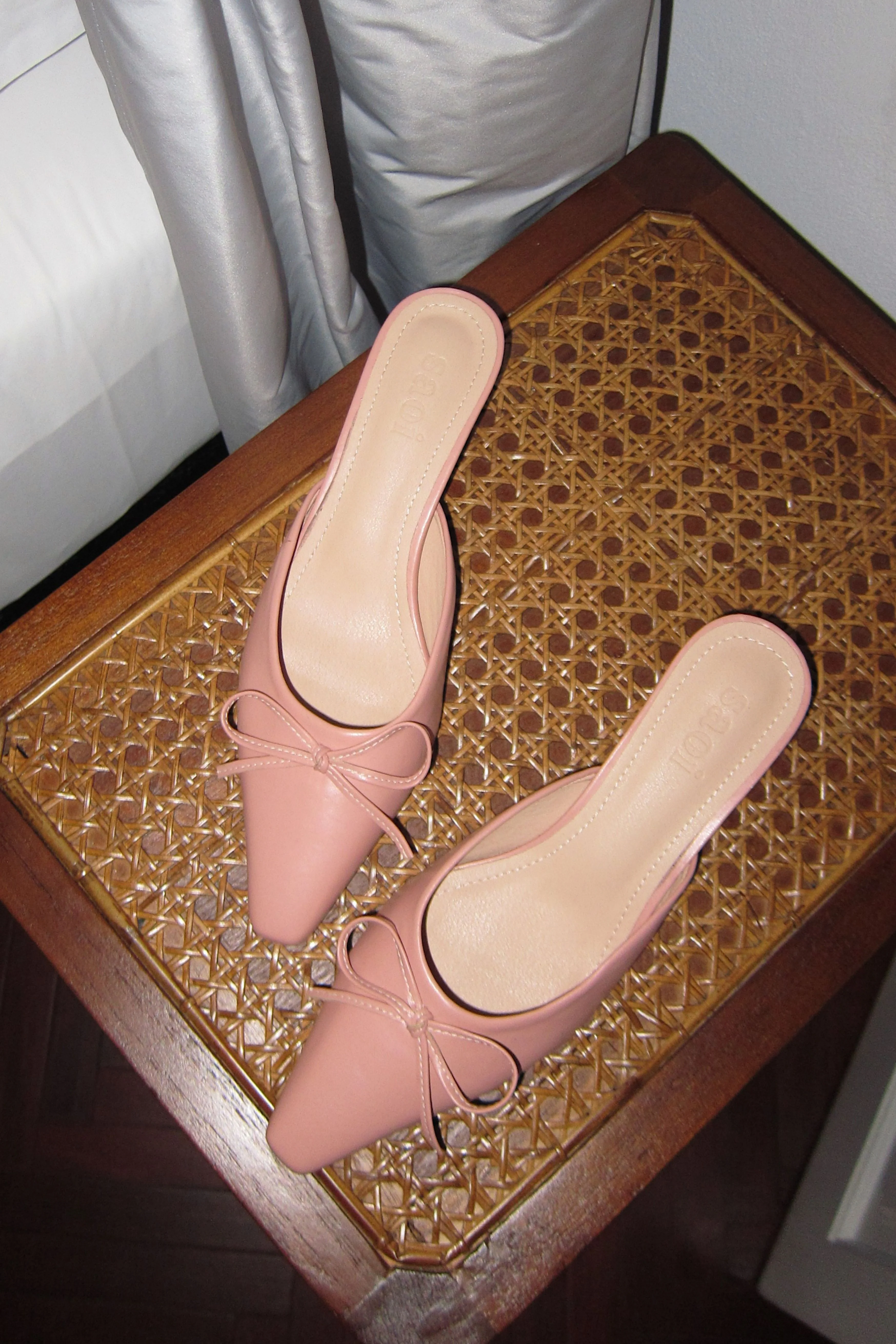 Lola Kitten Heels in Blush Pink - Image 4