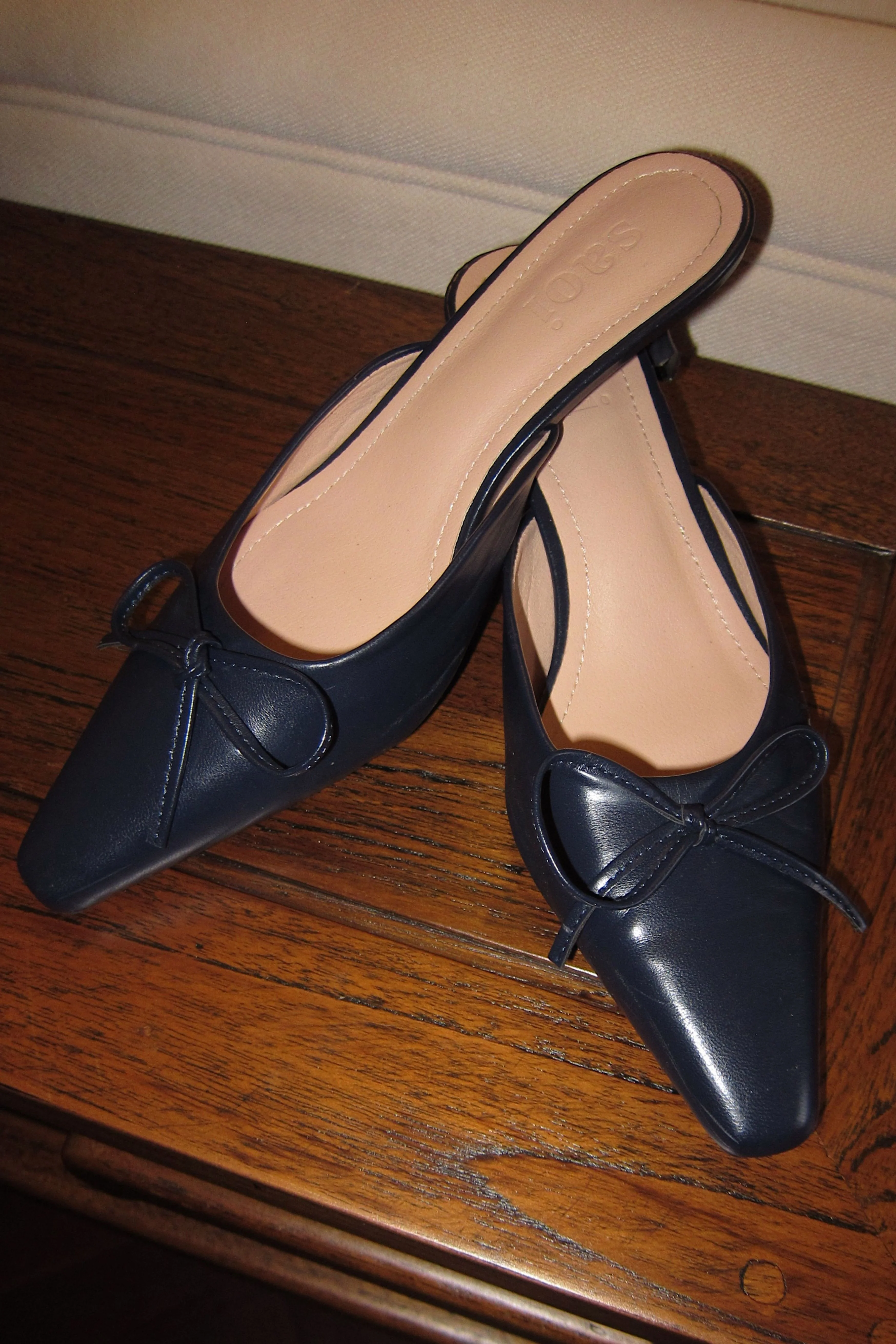 Lola Kitten Heels in Navy Blue - Image 4
