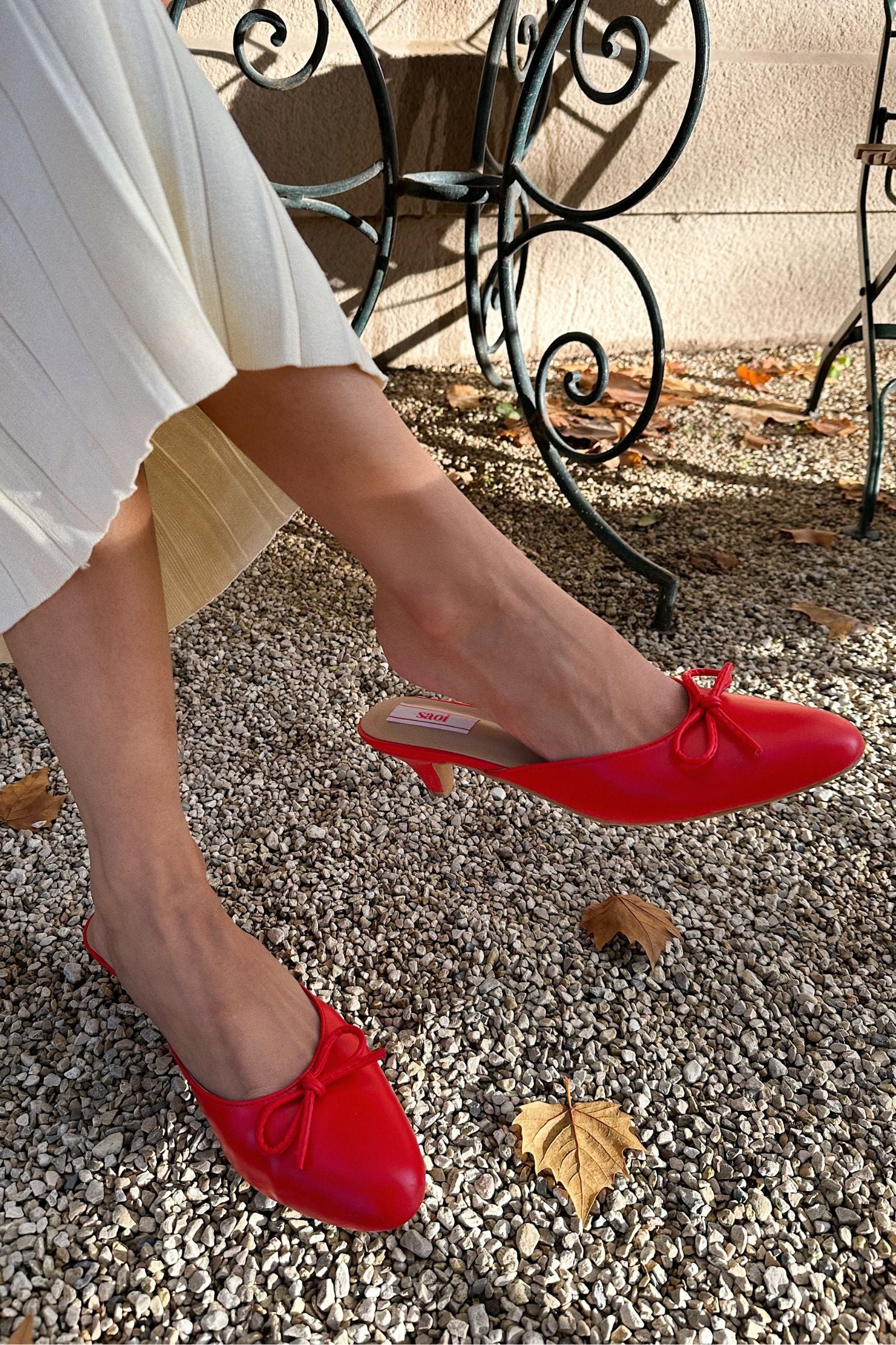 Marie Kitten Heels in French Kiss Red - Image 3