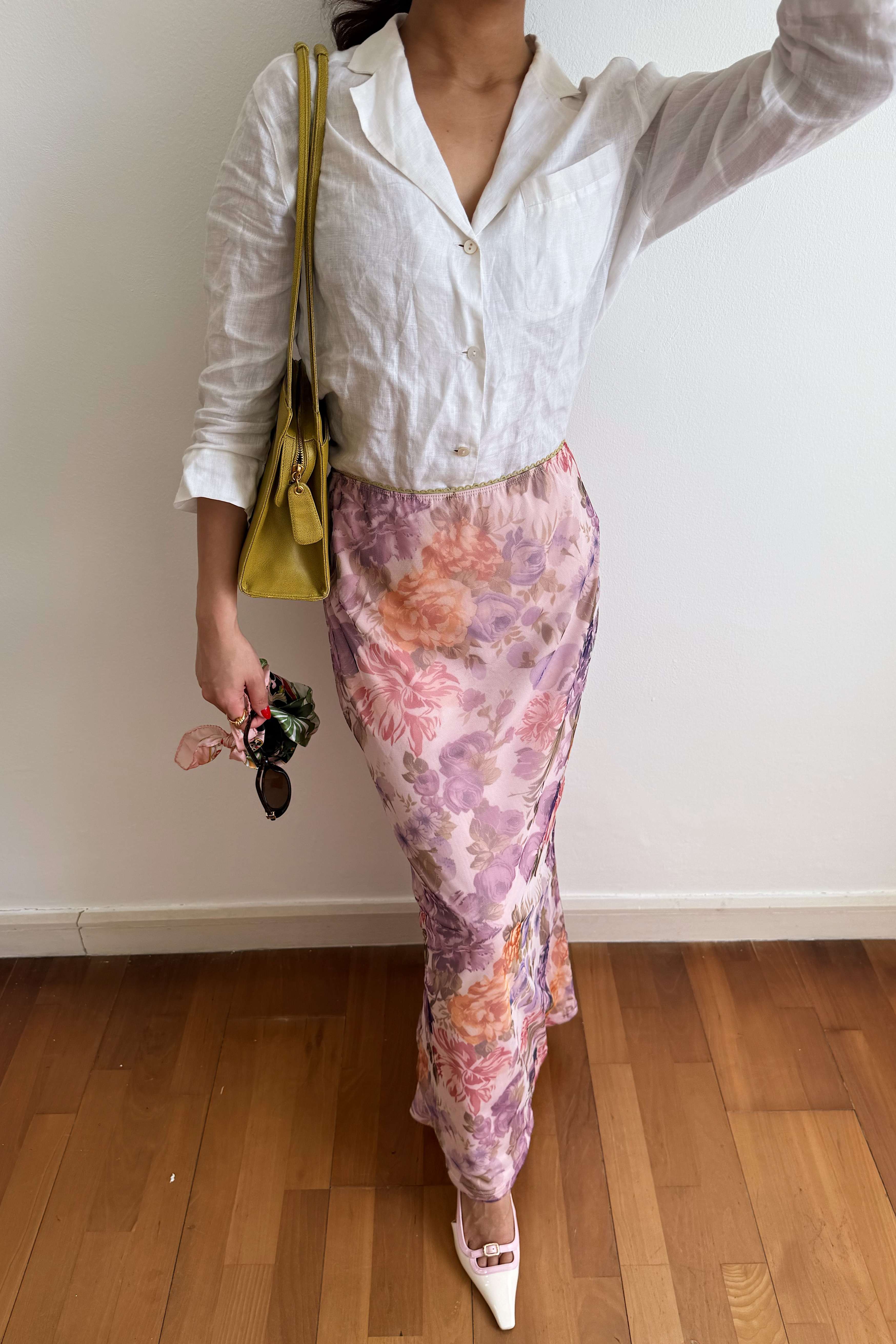 Mesh Skirt in Powder Blossom - Image 6