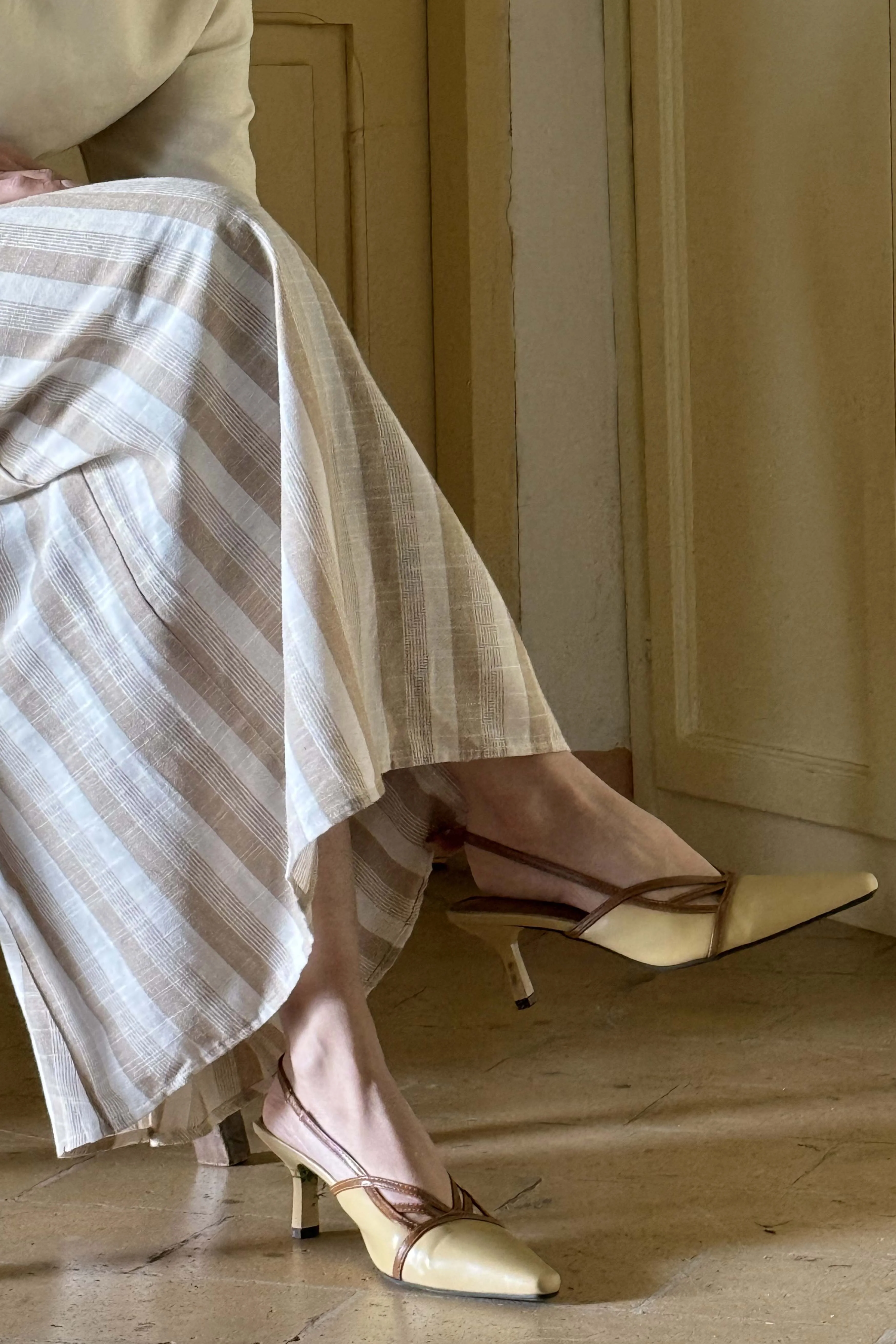 Naima Slingback Heels in Almond - Image 3
