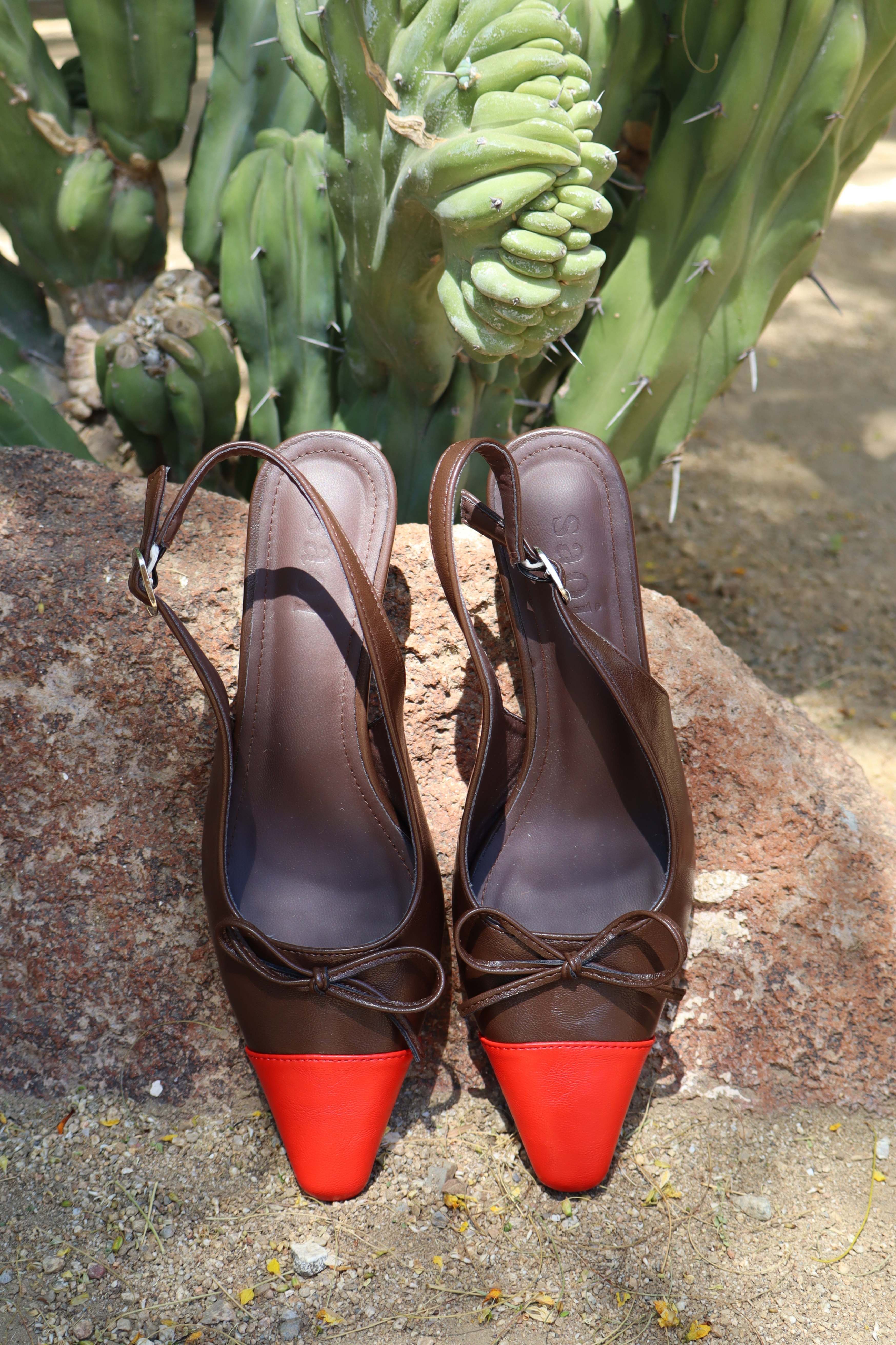 Naomi Slingback Heels in Navel - Image 4