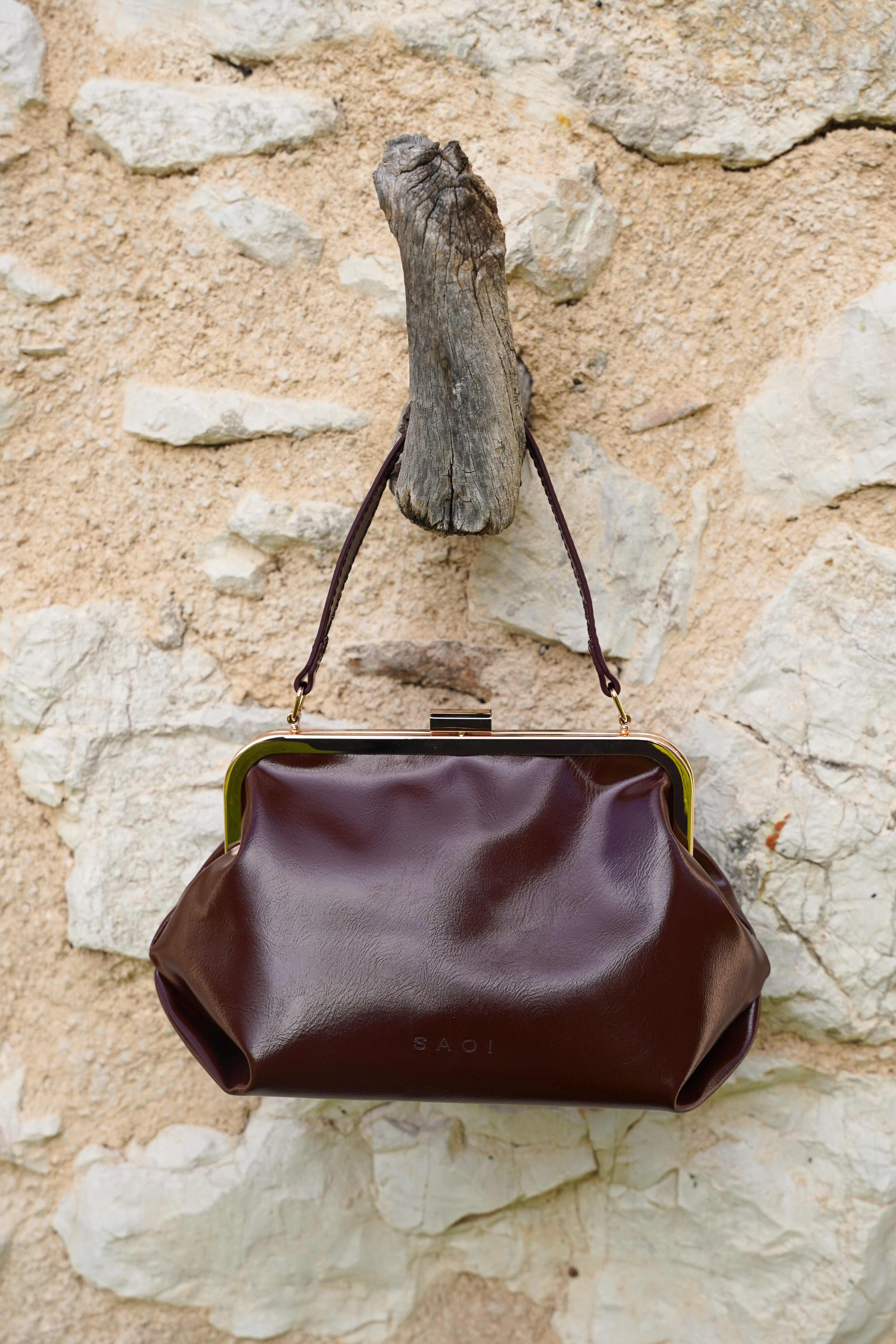 Nara Clutch in Rustic Brown - Image 2