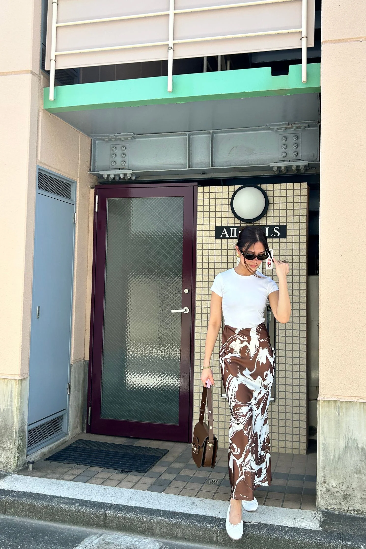 Palermo Maxi Skirt in Saddle Brown - Image 3