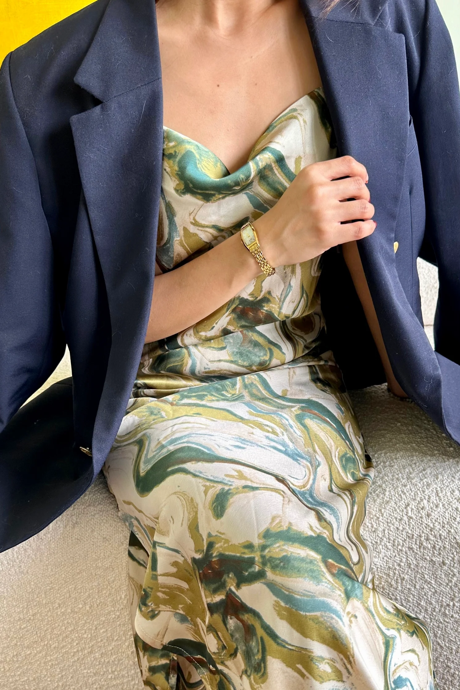 Palermo Slip Dress in Eden Green - Image 5
