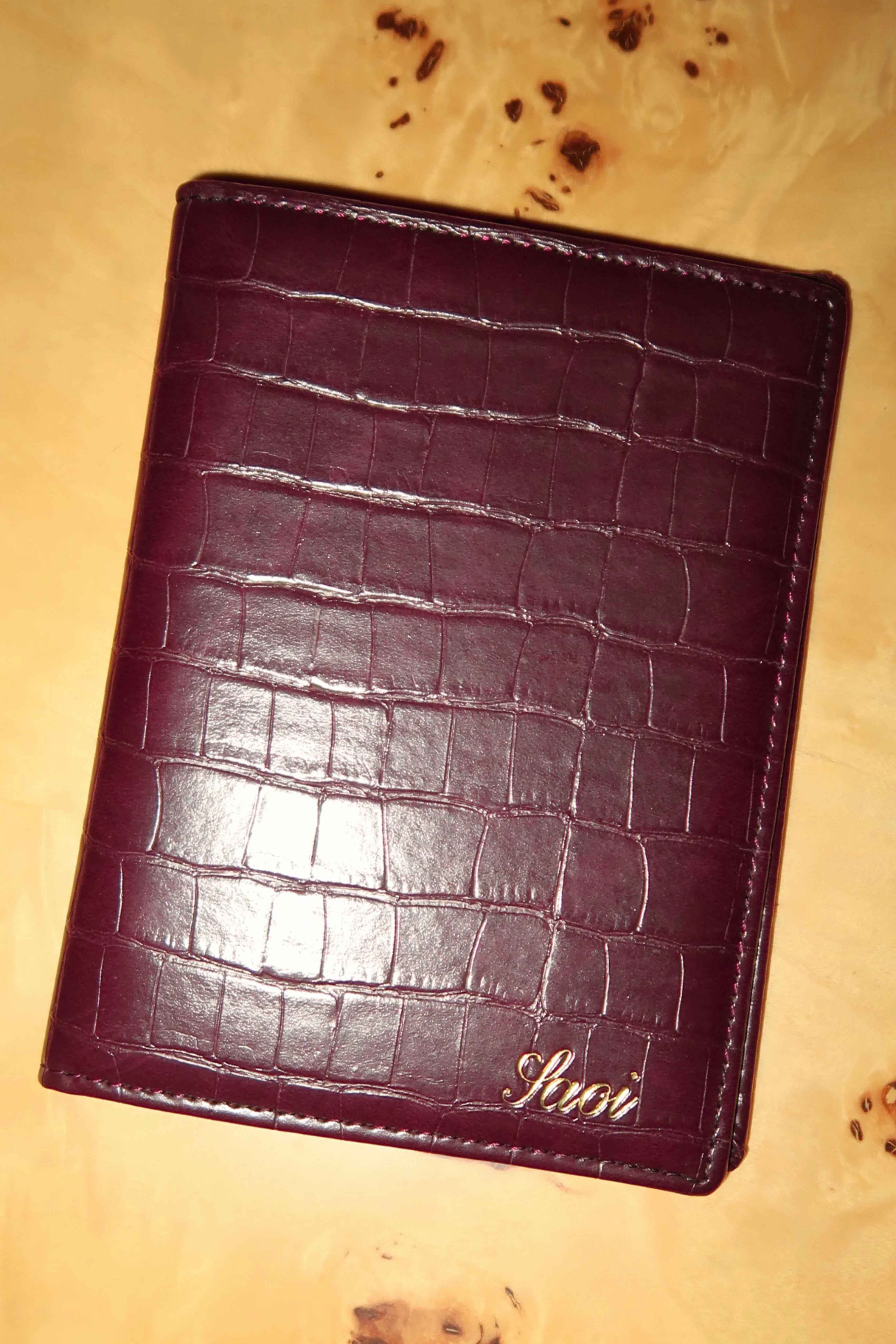 Passport Holder in Burgundy - Image 2