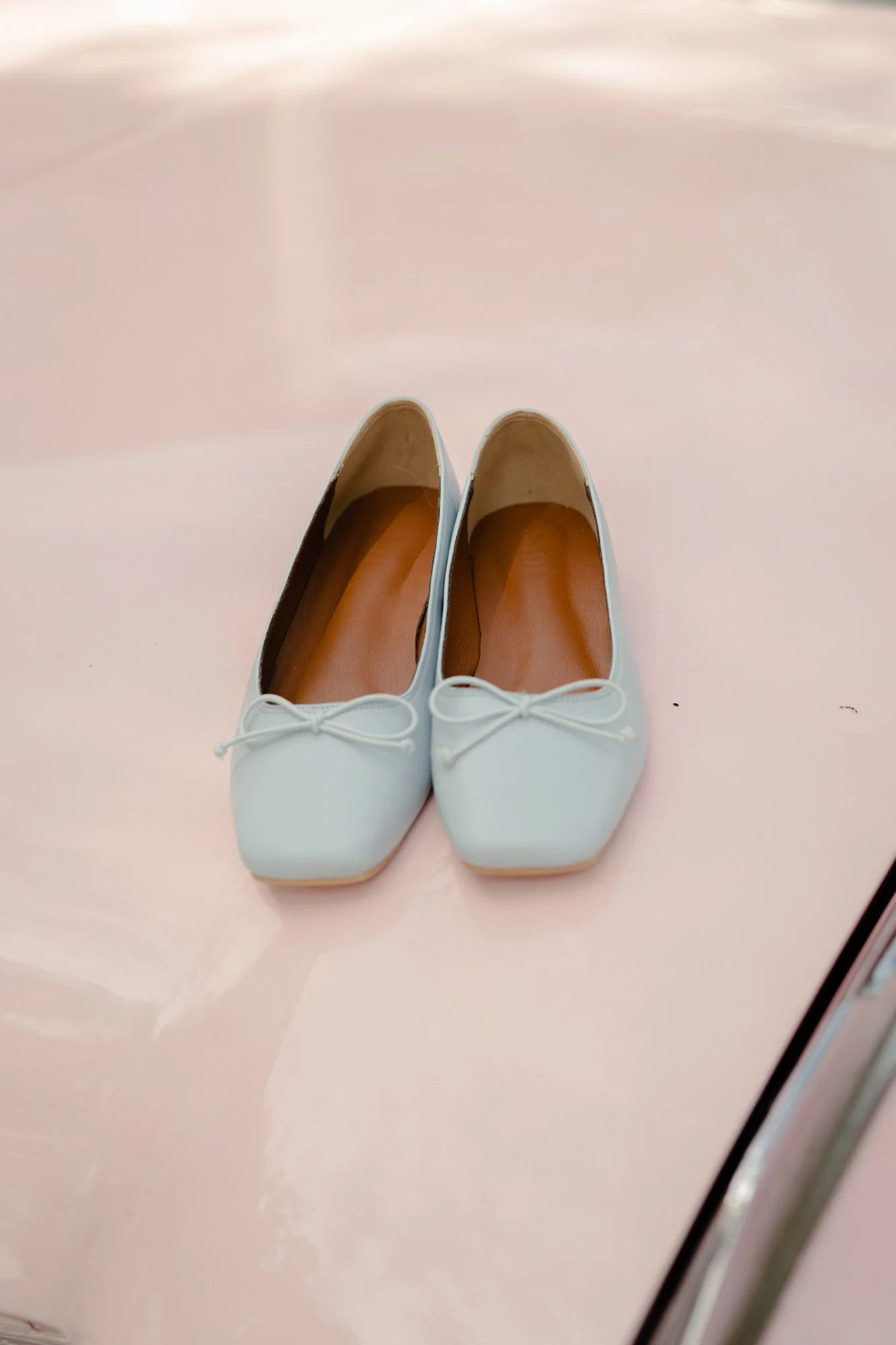 Poppy Ballet Flats in Baby Blue