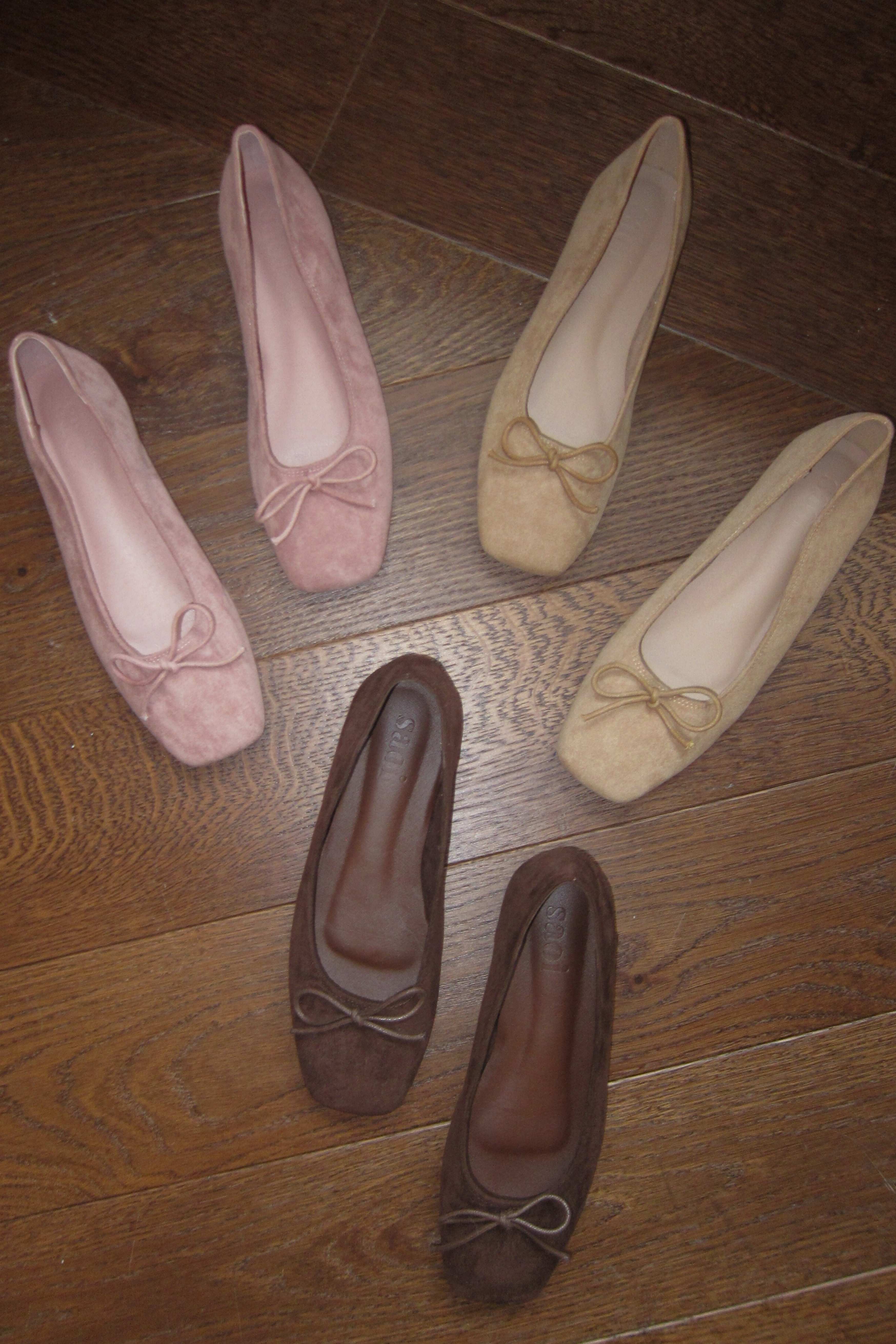 Poppy Ballet Flats in Maple Suede - Image 3