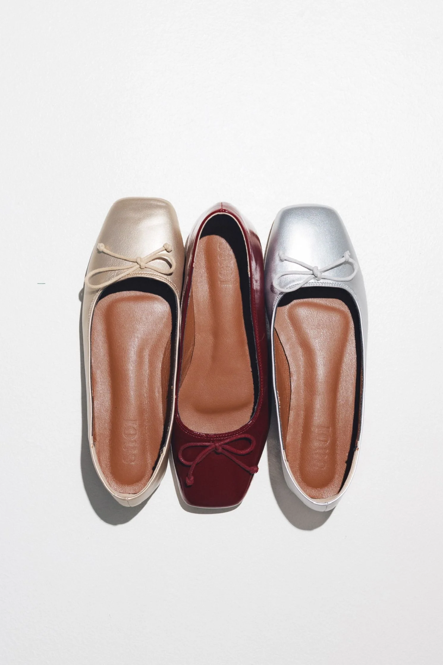 Poppy Ballet Flats in Maroon - Image 15