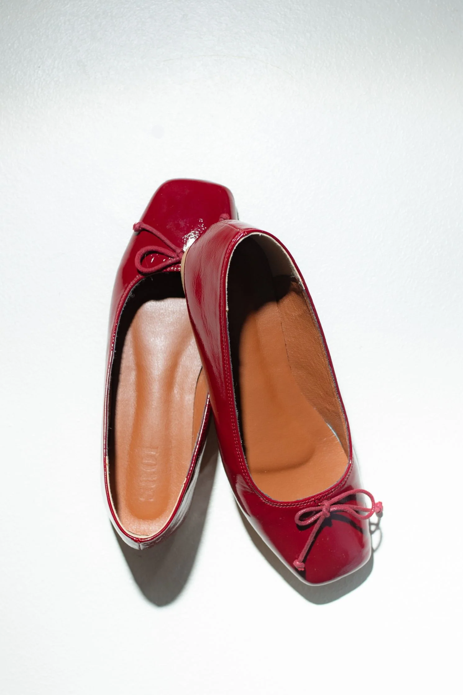Poppy Ballet Flats in Maroon - Image 5