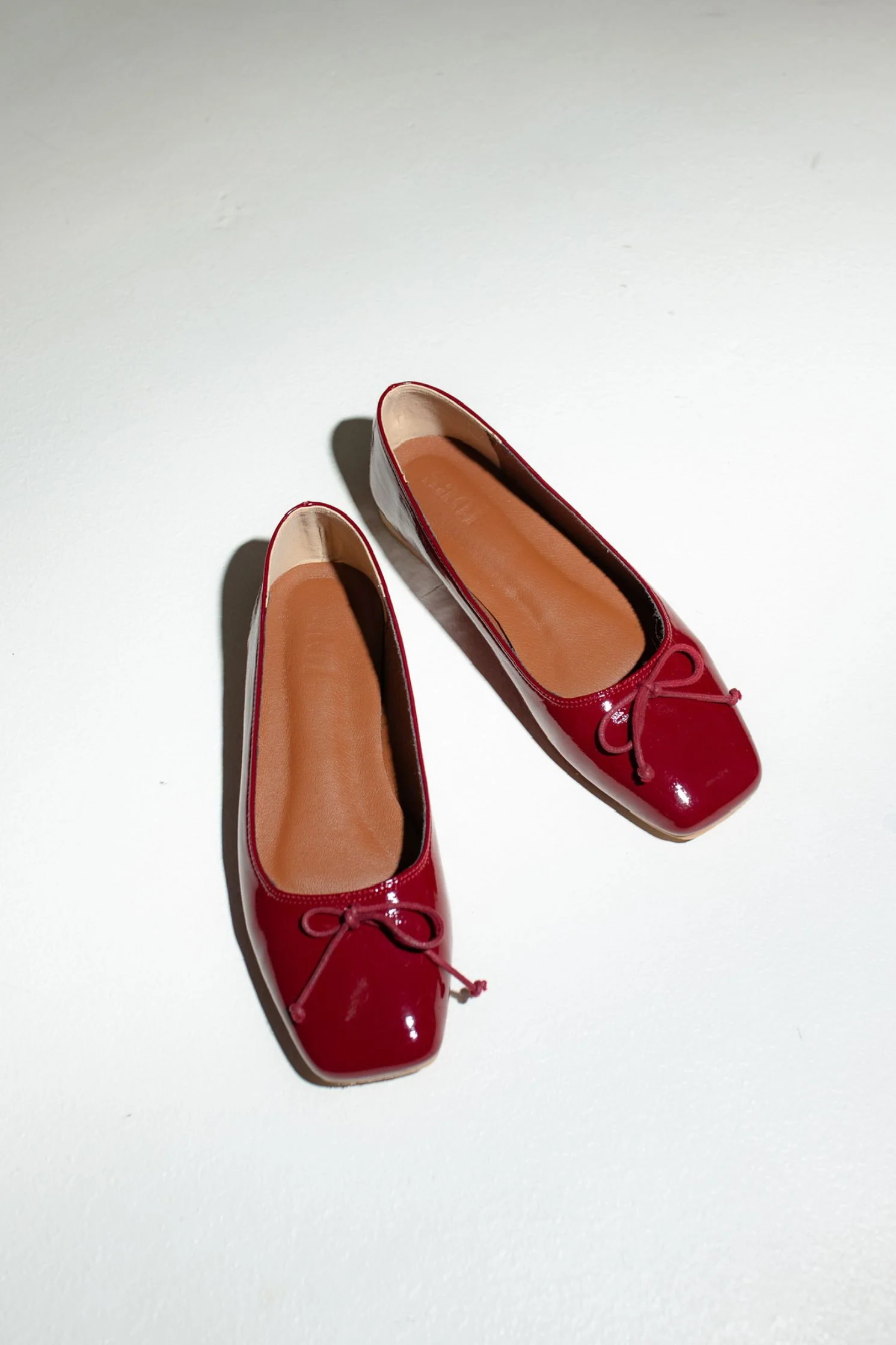 Poppy Ballet Flats in Maroon - Image 6
