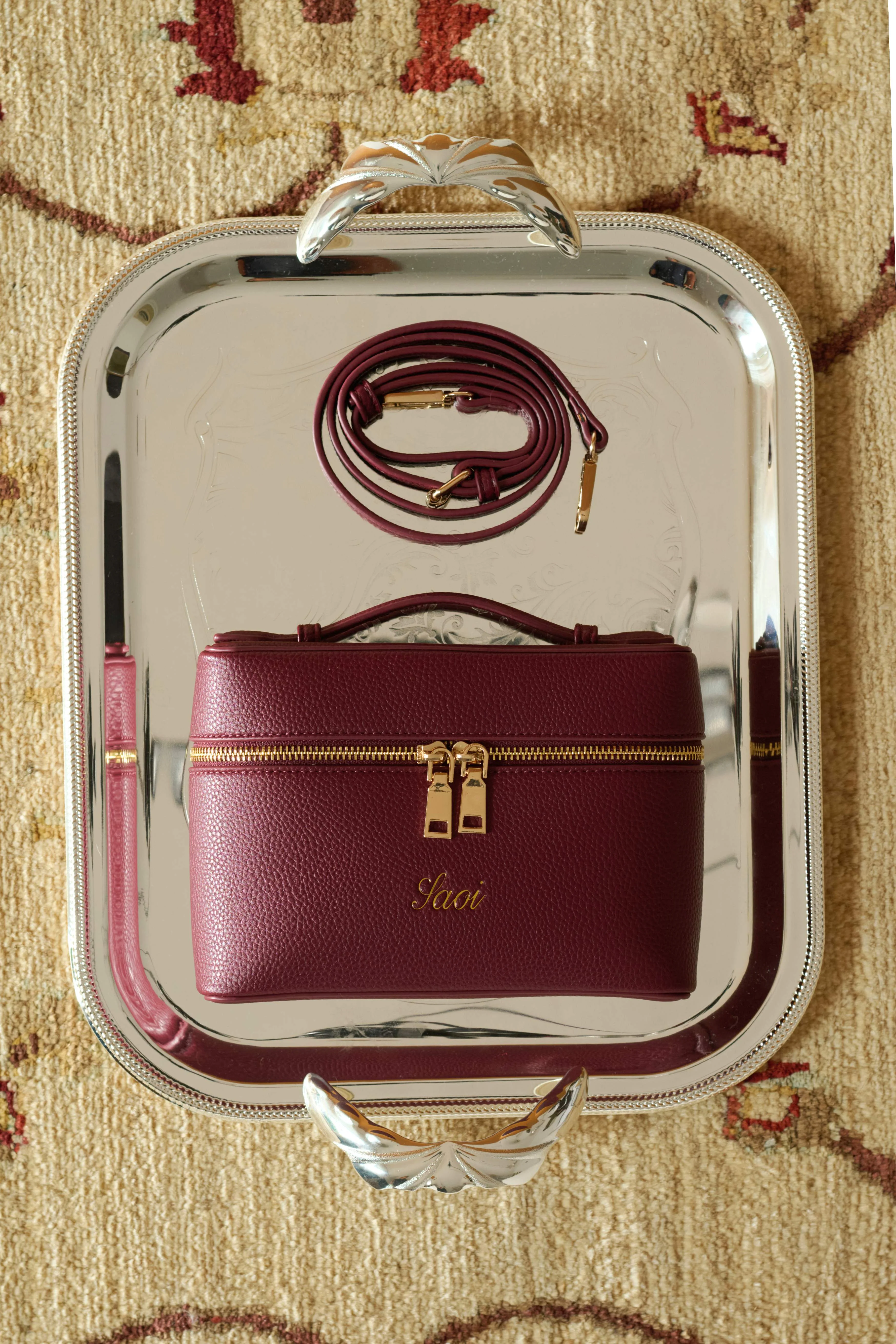 Soiree Bag in Rich Burgundy - Image 3