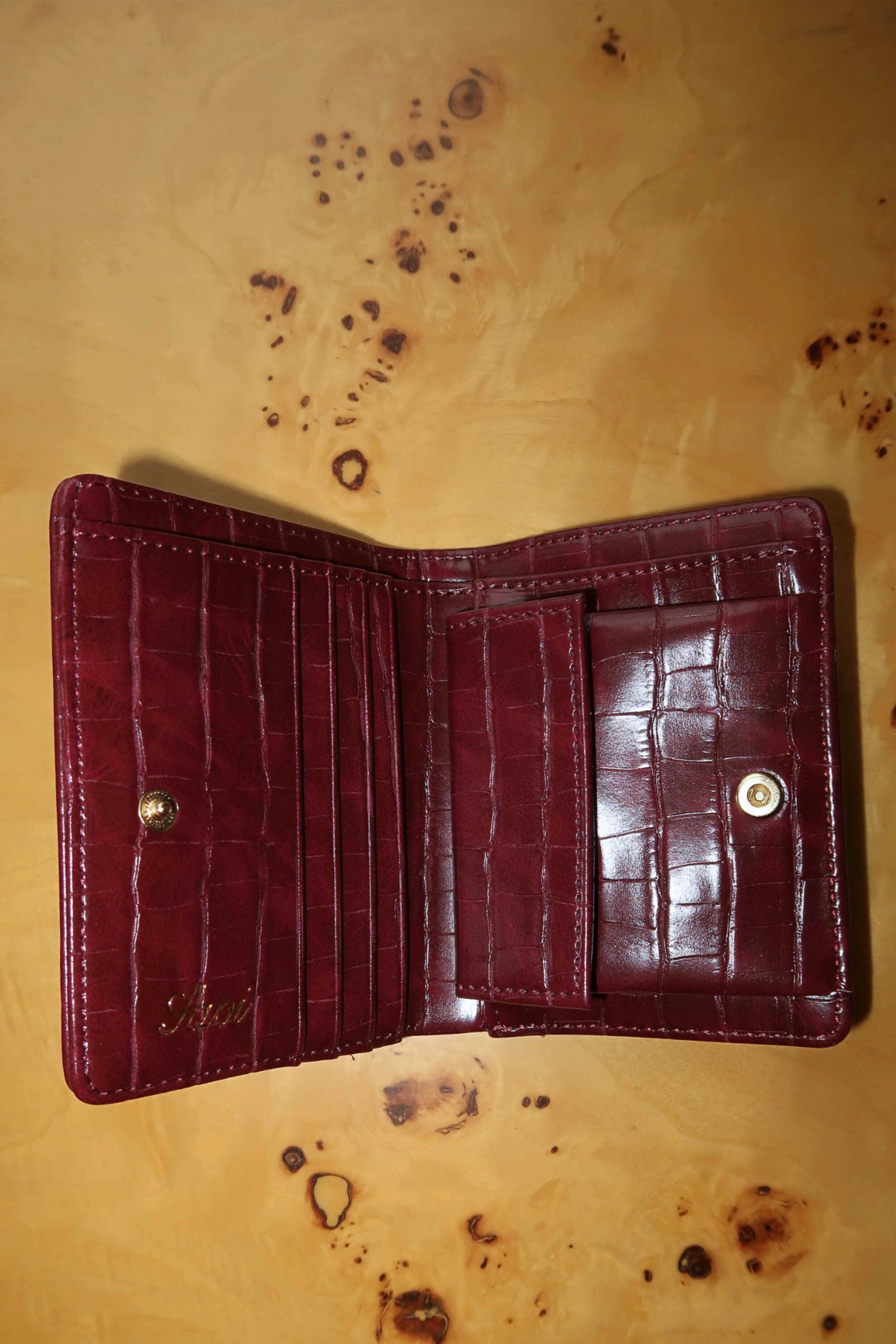 Wallet in Burgundy - Image 2