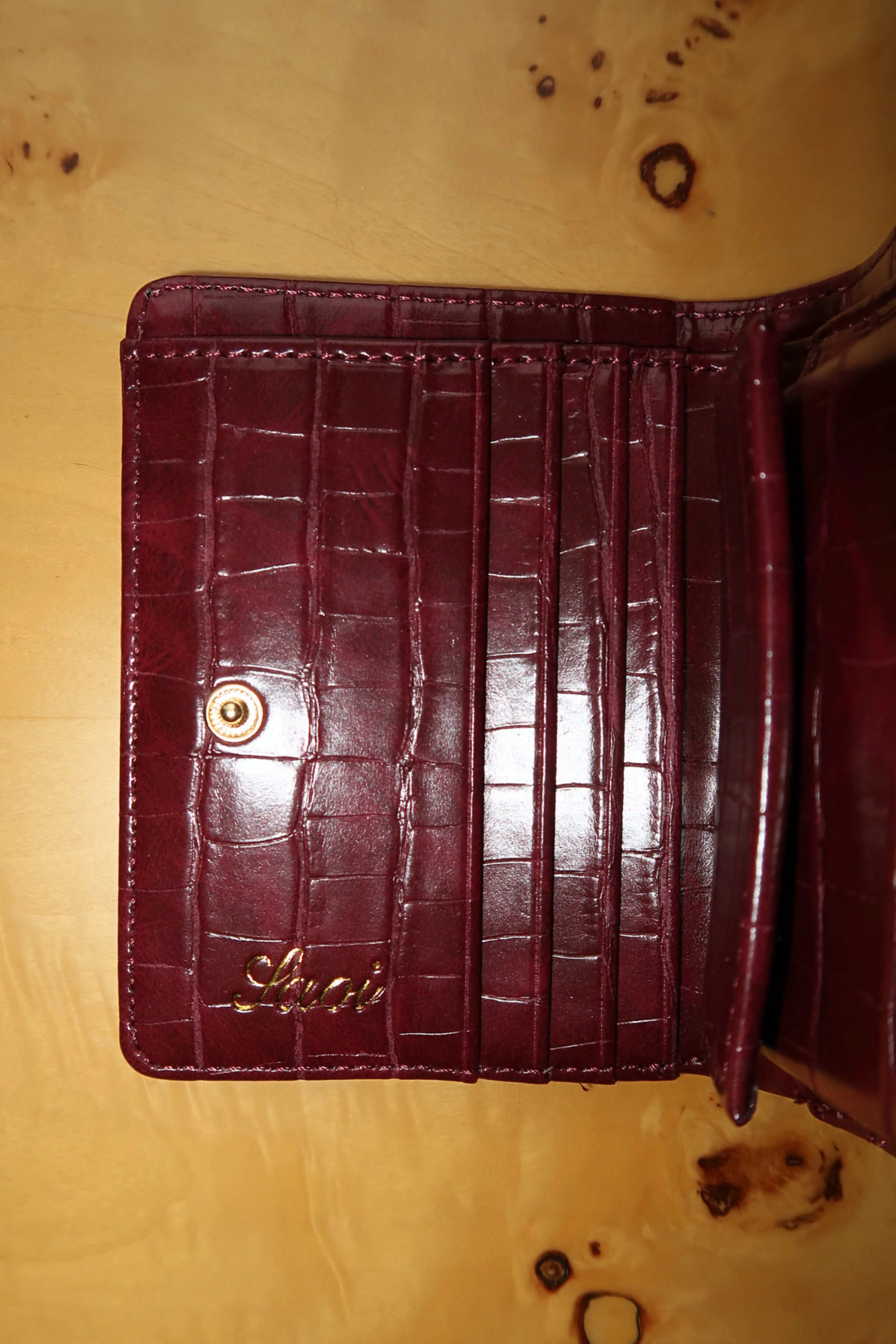 Wallet in Burgundy - Image 3