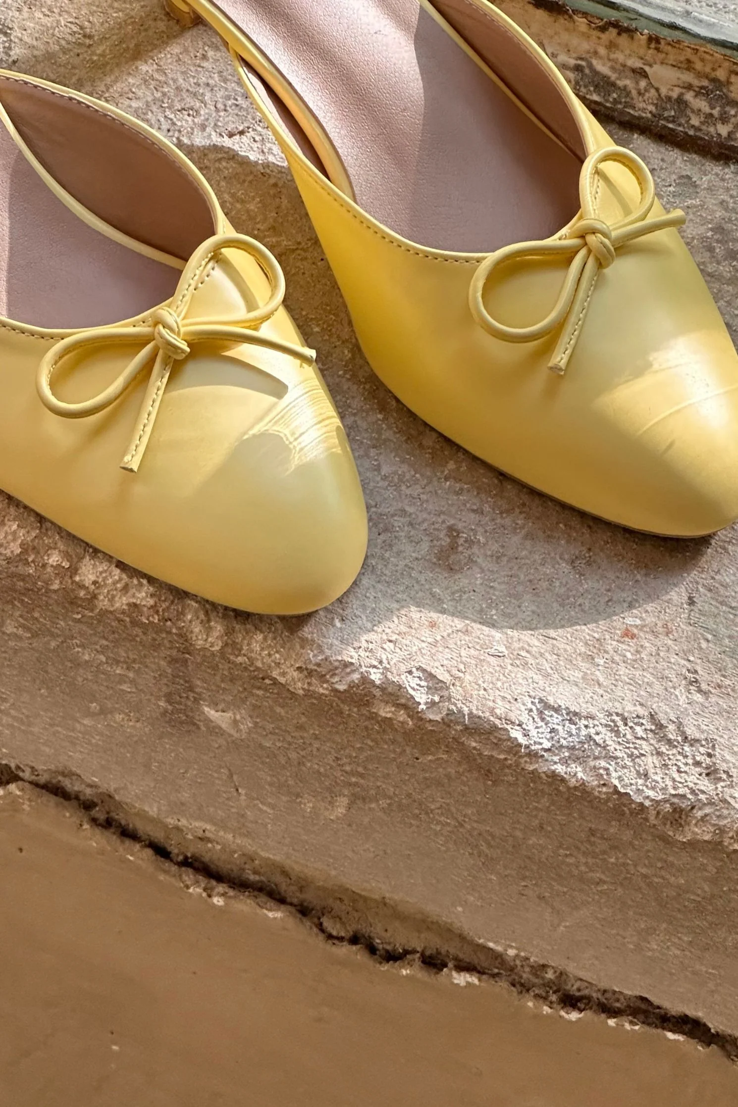 Marie Kitten Heels in Marmalade Yellow - Image 3