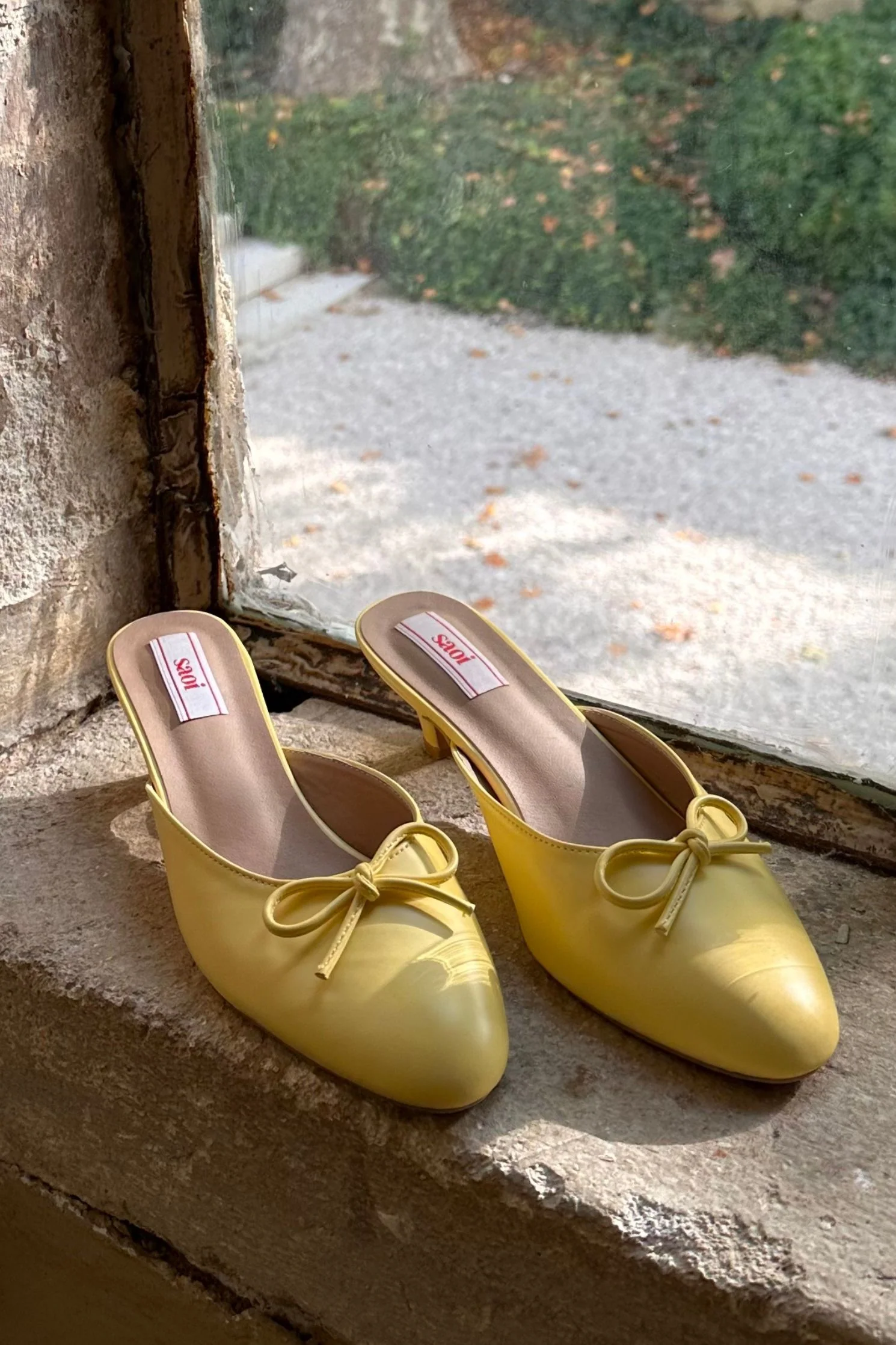 Marie Kitten Heels in Marmalade Yellow - Image 4